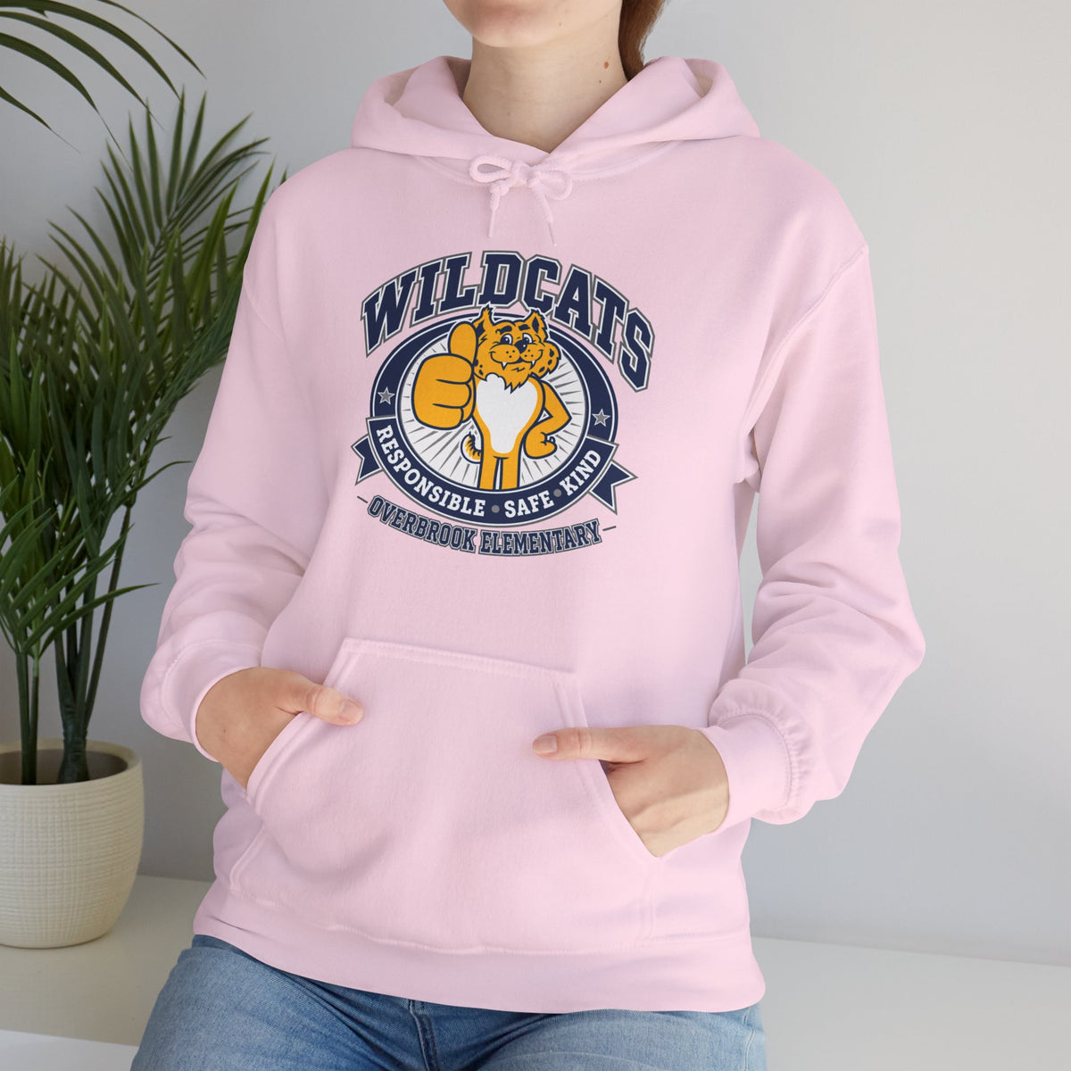 Adult Unisex Overbrook Elementary Wildcat Way Graphic Hoodie