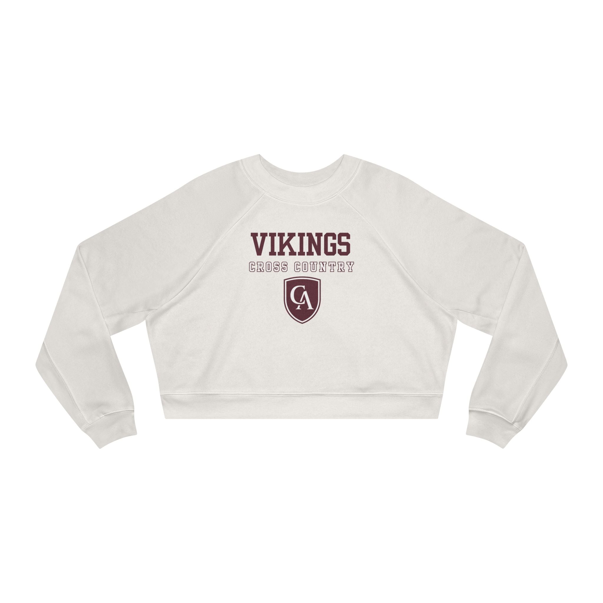 Women's Columbus Academy Cross Country Graphic Cropped Fleece Bella + Canvas Sweatshirt