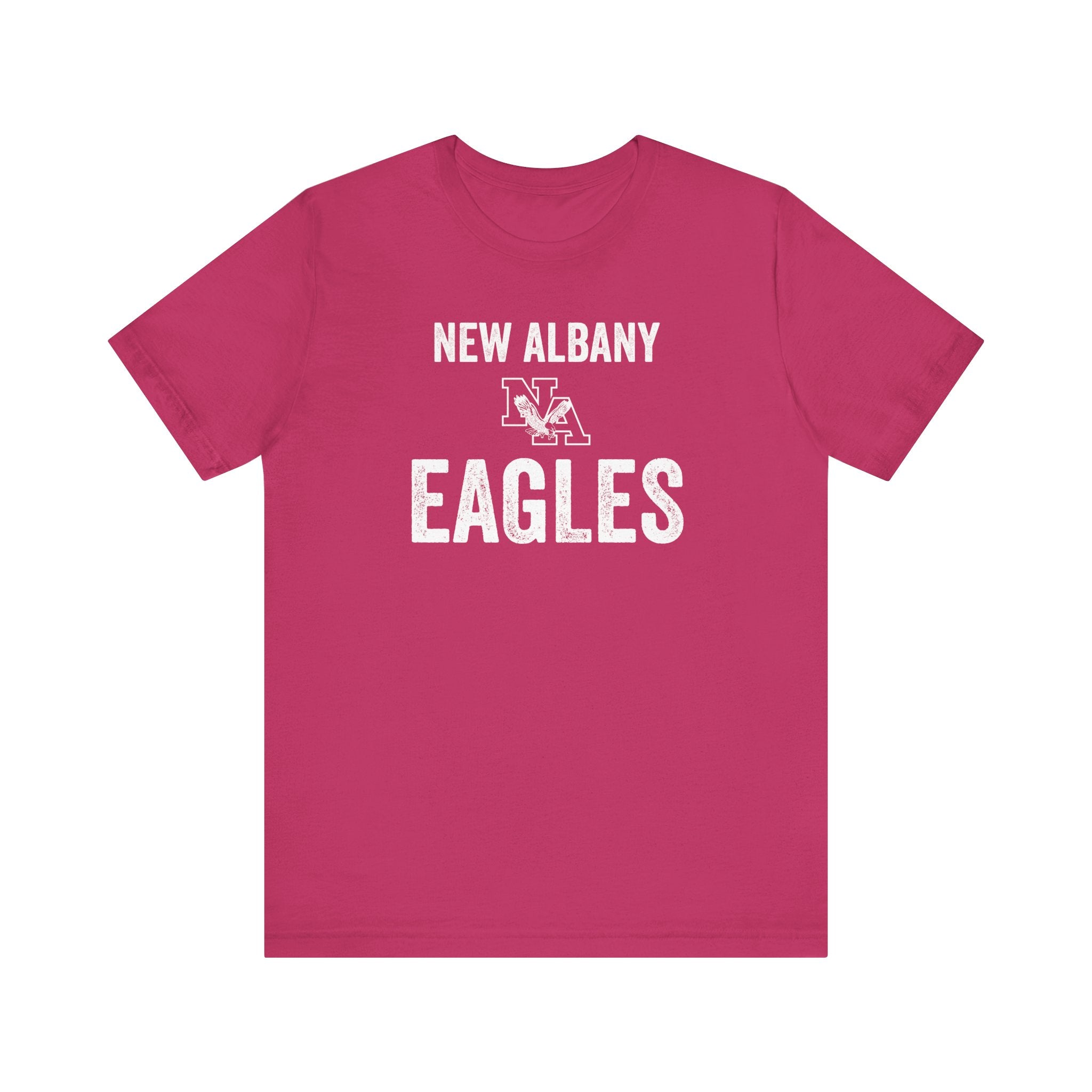 Adult Unisex Vintage Distressed New Albany Eagles Graphic Short Sleeve Soft Tee