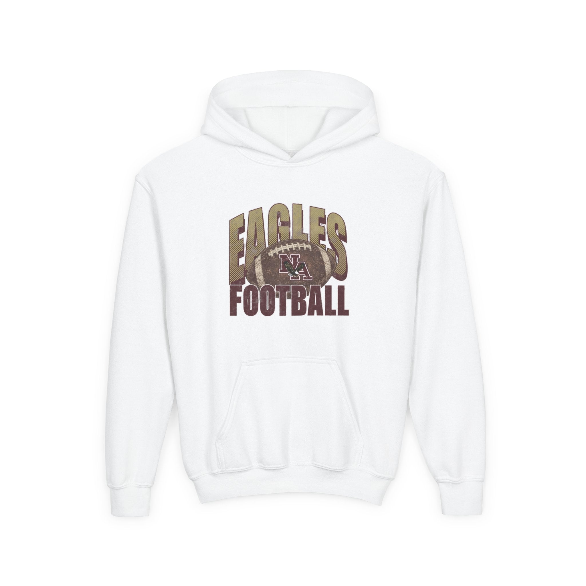 Youth New Albany First-Down Distressed Football Graphic Hoodie