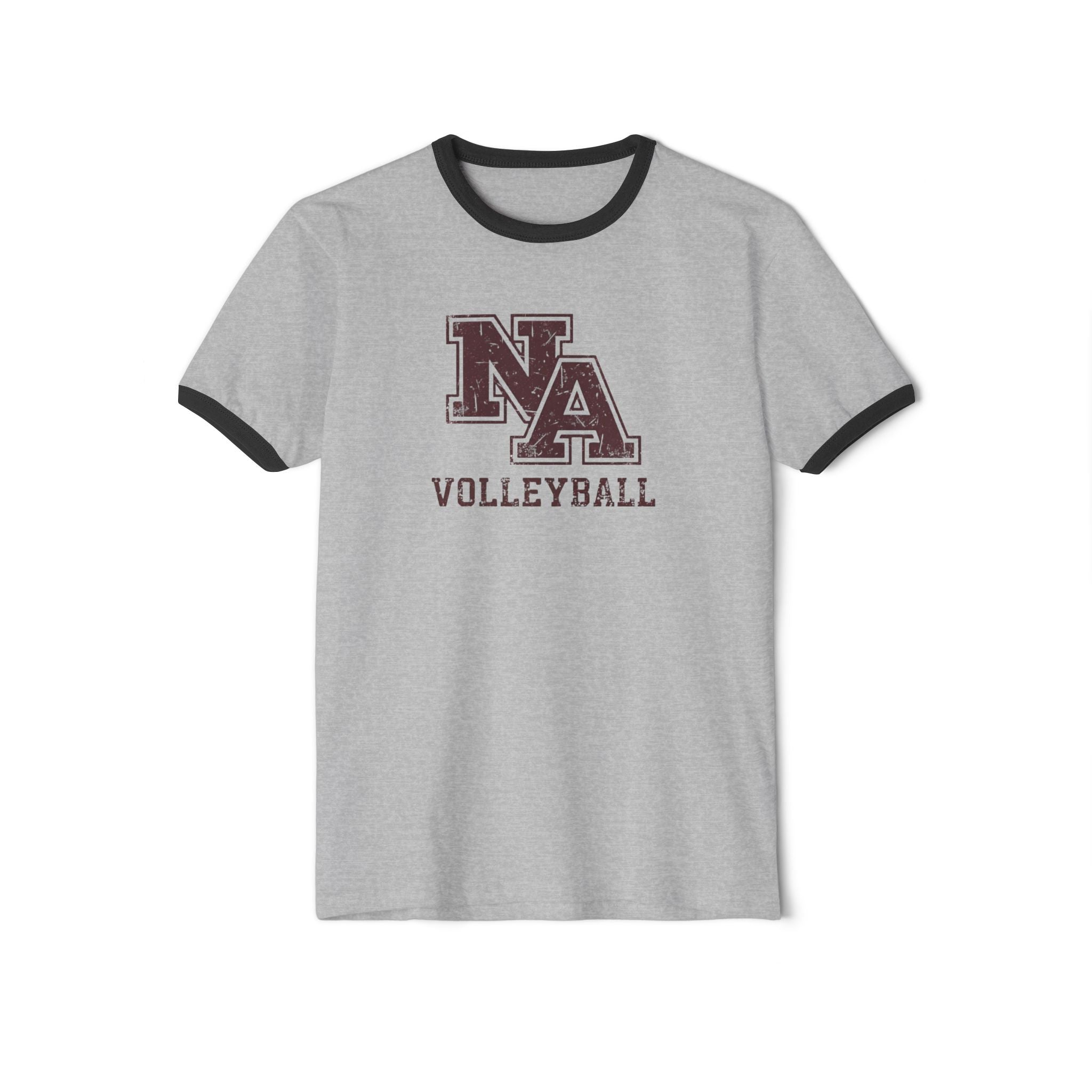 Adult Unisex New Albany Volleyball Vintage Vibe Logo Graphic Short Sleeve Ringer Tee
