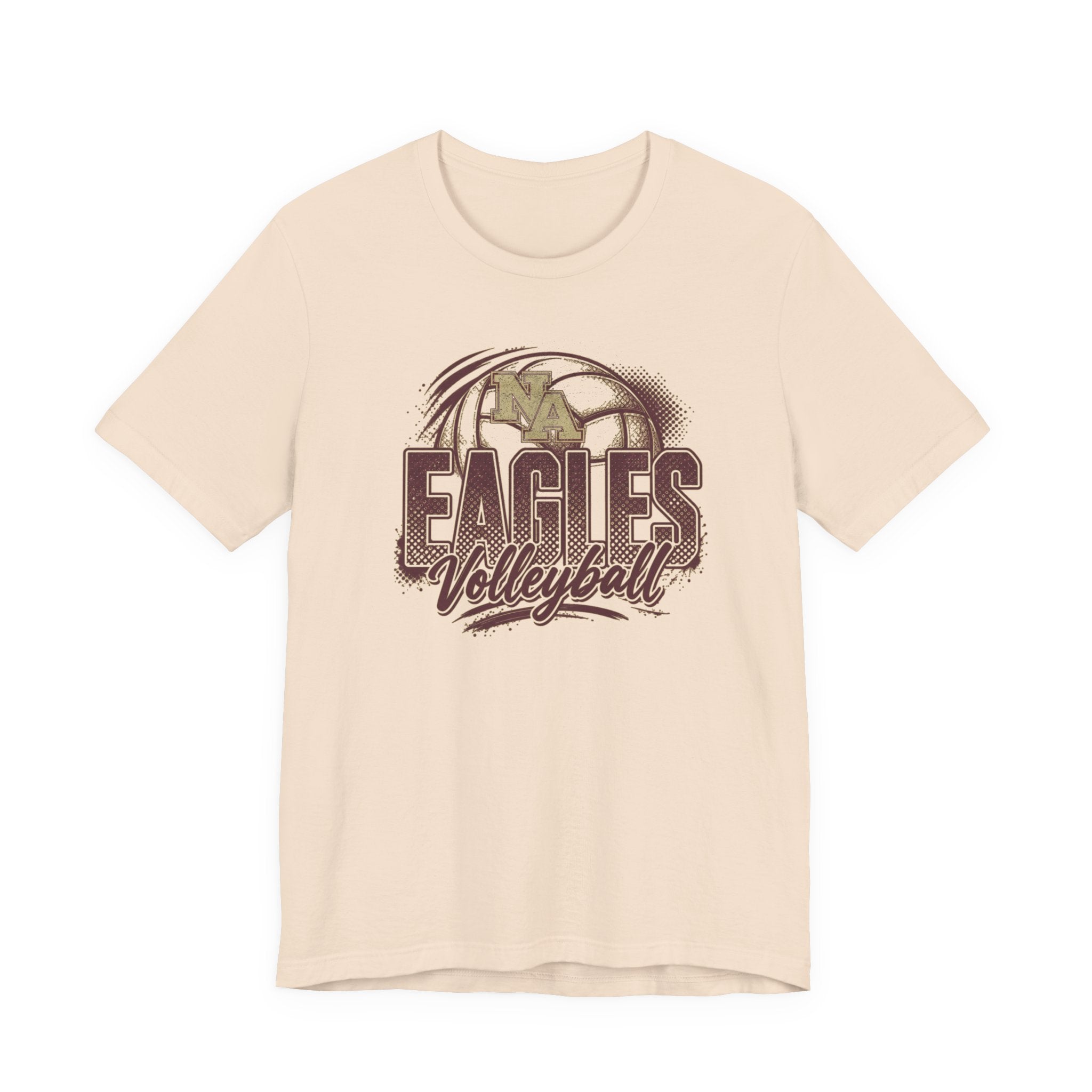 Adult Unisex New Albany Eagles Ombre Volleyball Graphic Short Sleeve Soft Tee