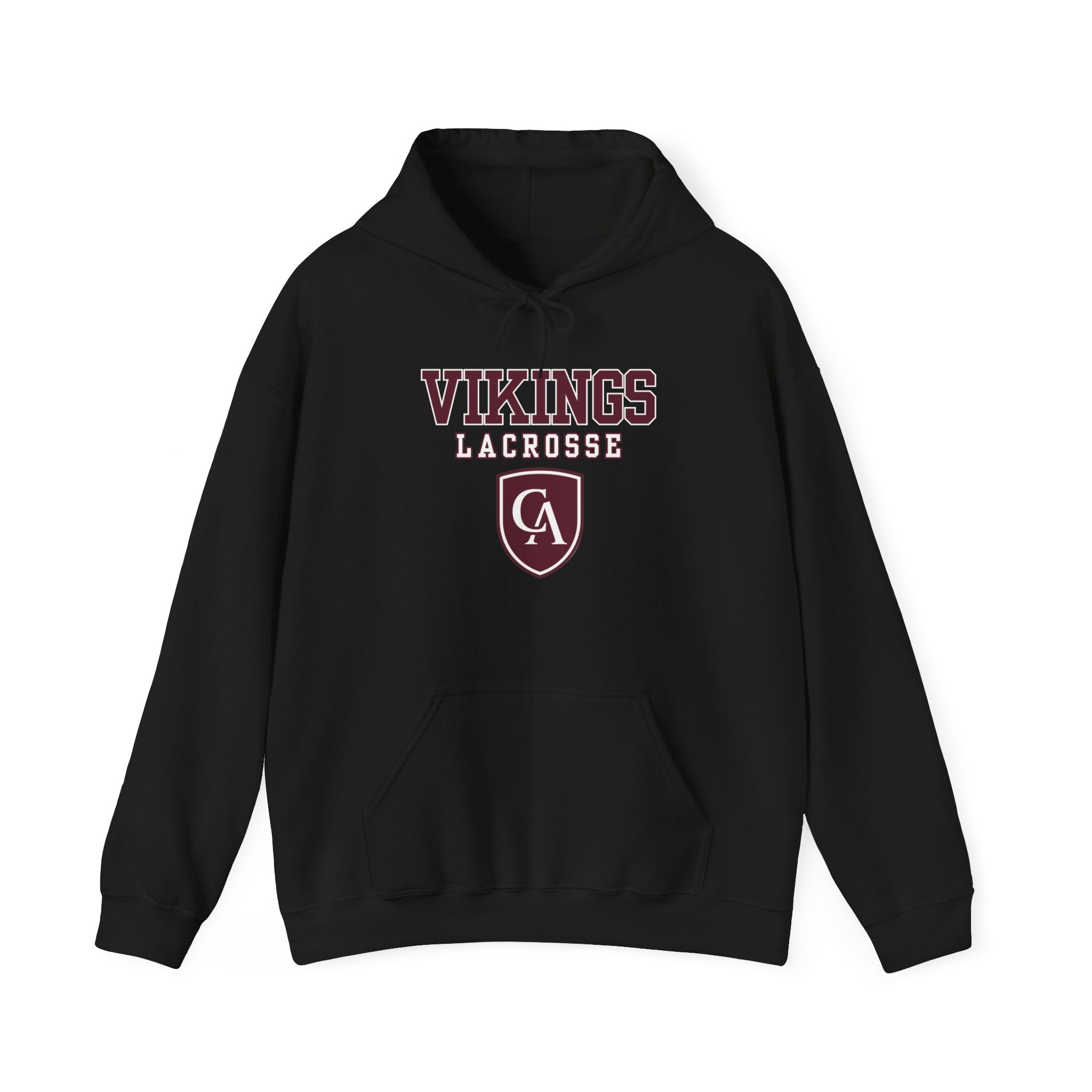 Adult Unisex Columbus Academy Vikings Lacrosse Graphic Gildan Heavy Blend Hoodie