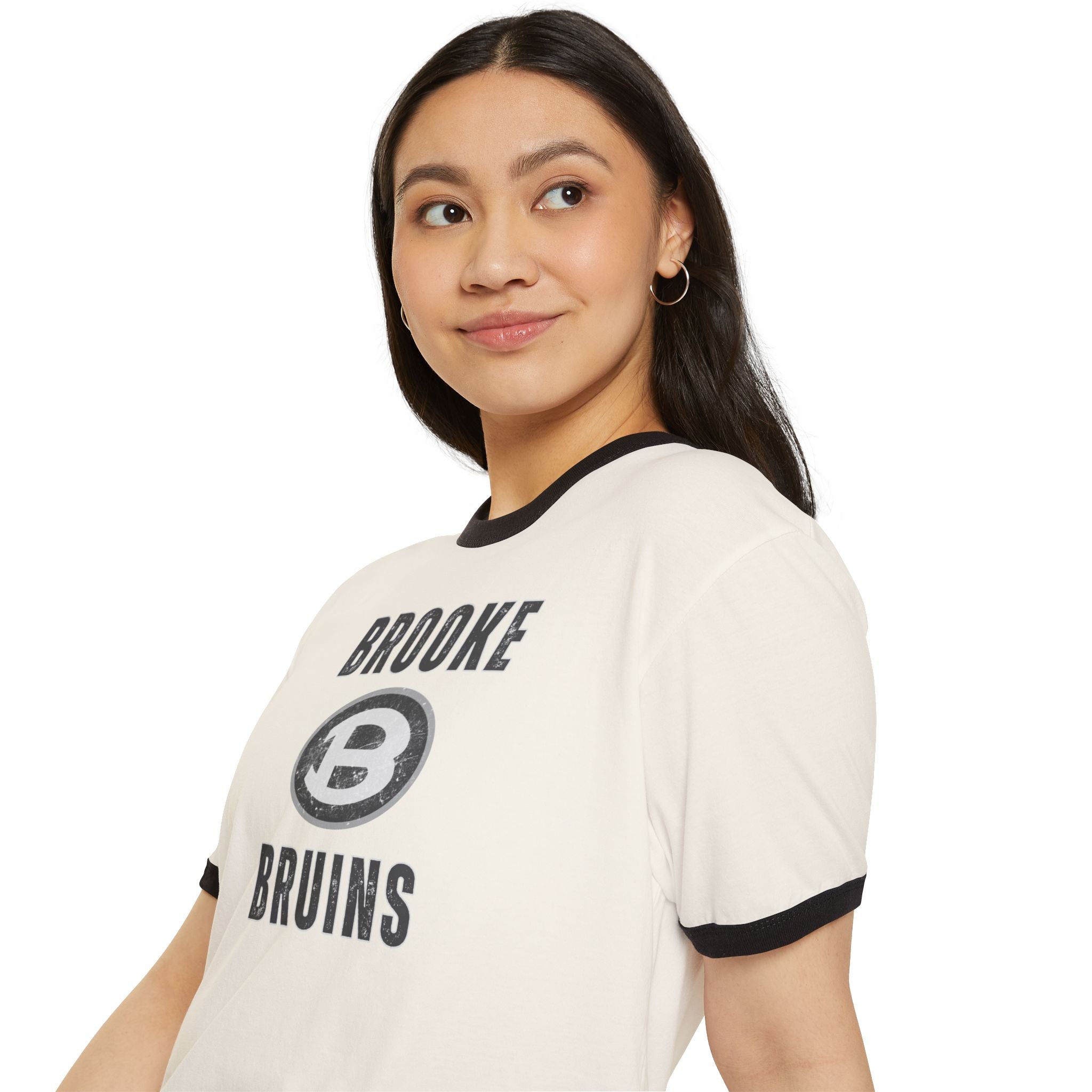 Adult Unisex Brooke Bruins Vintage Distressed Graphic Short Sleeve Ringer Tee