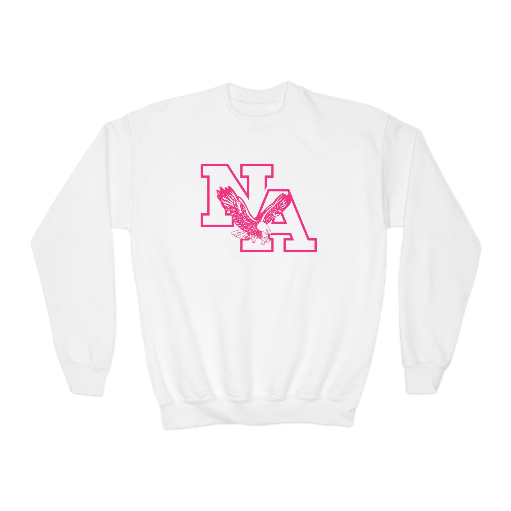 Youth Neon Pink Power Graphic Sweatshirt - PINK OCTOBER