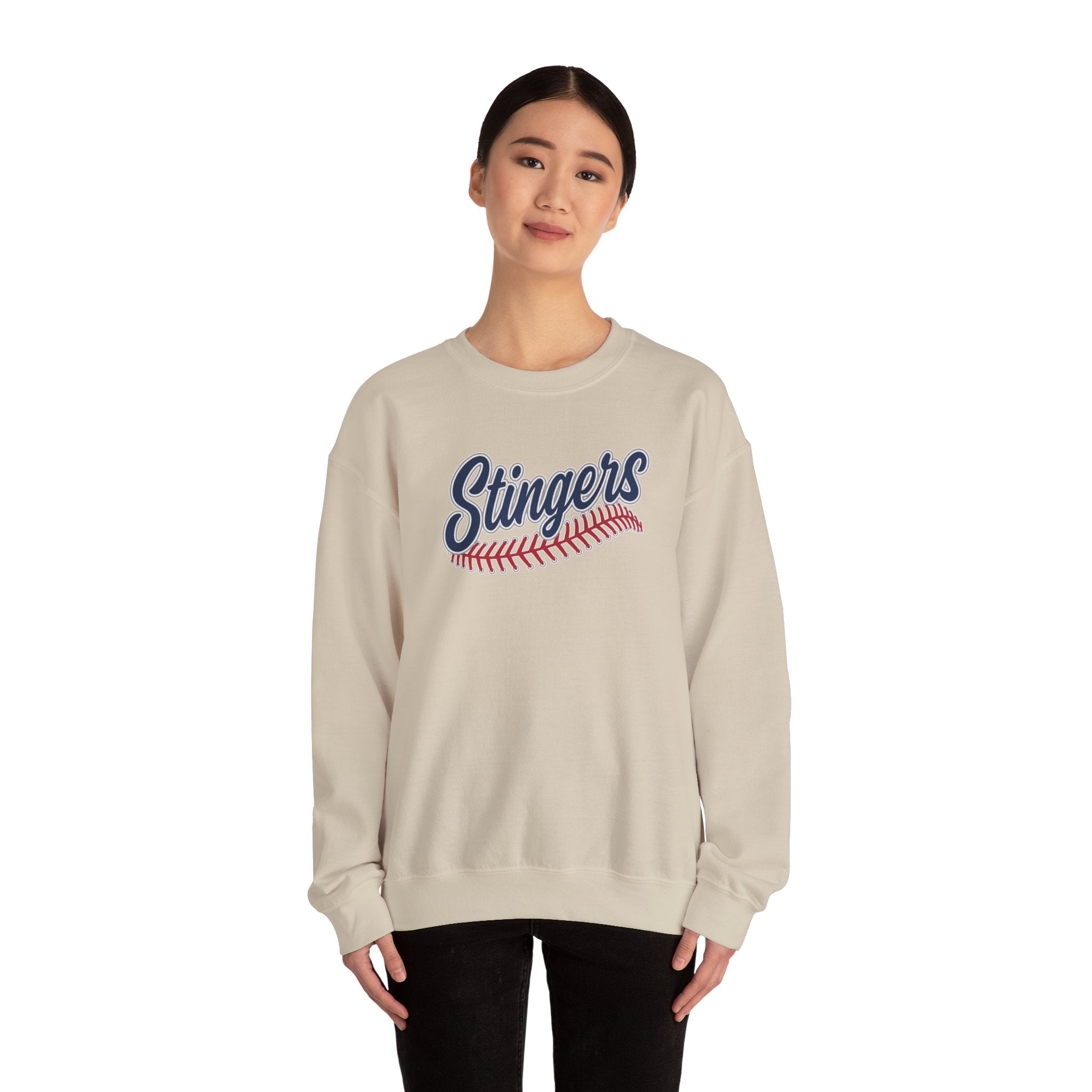 Adult Unisex Stingers Softball Stitches Graphic Sweatshirt