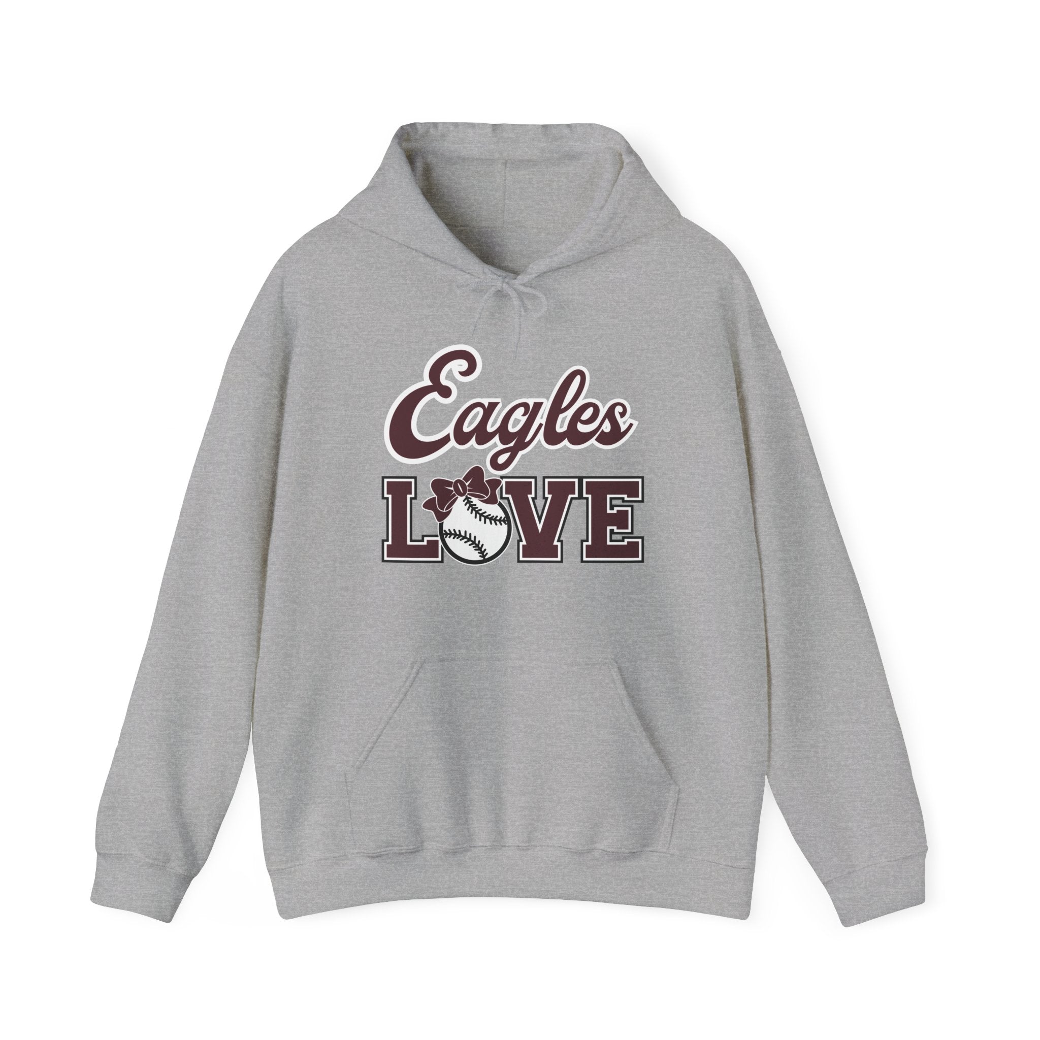 Adult Unisex Eagles Softball Love Graphic Hoodie
