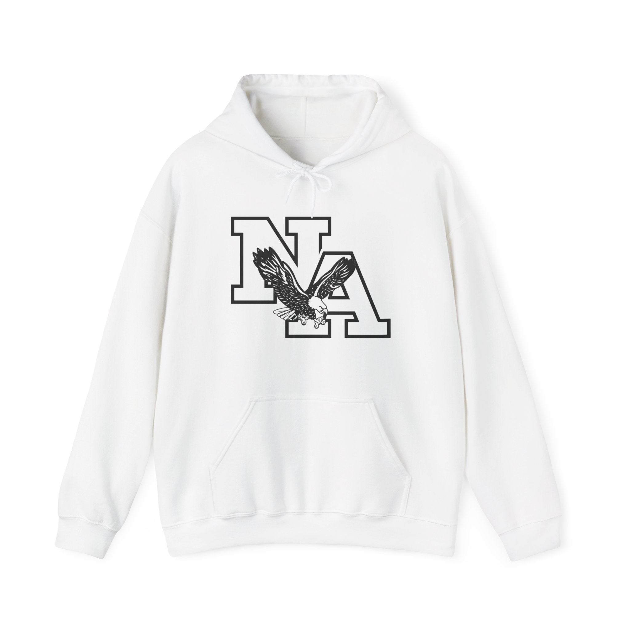 Adult Unisex White/Black Classic NA Logo Graphic Hoodie