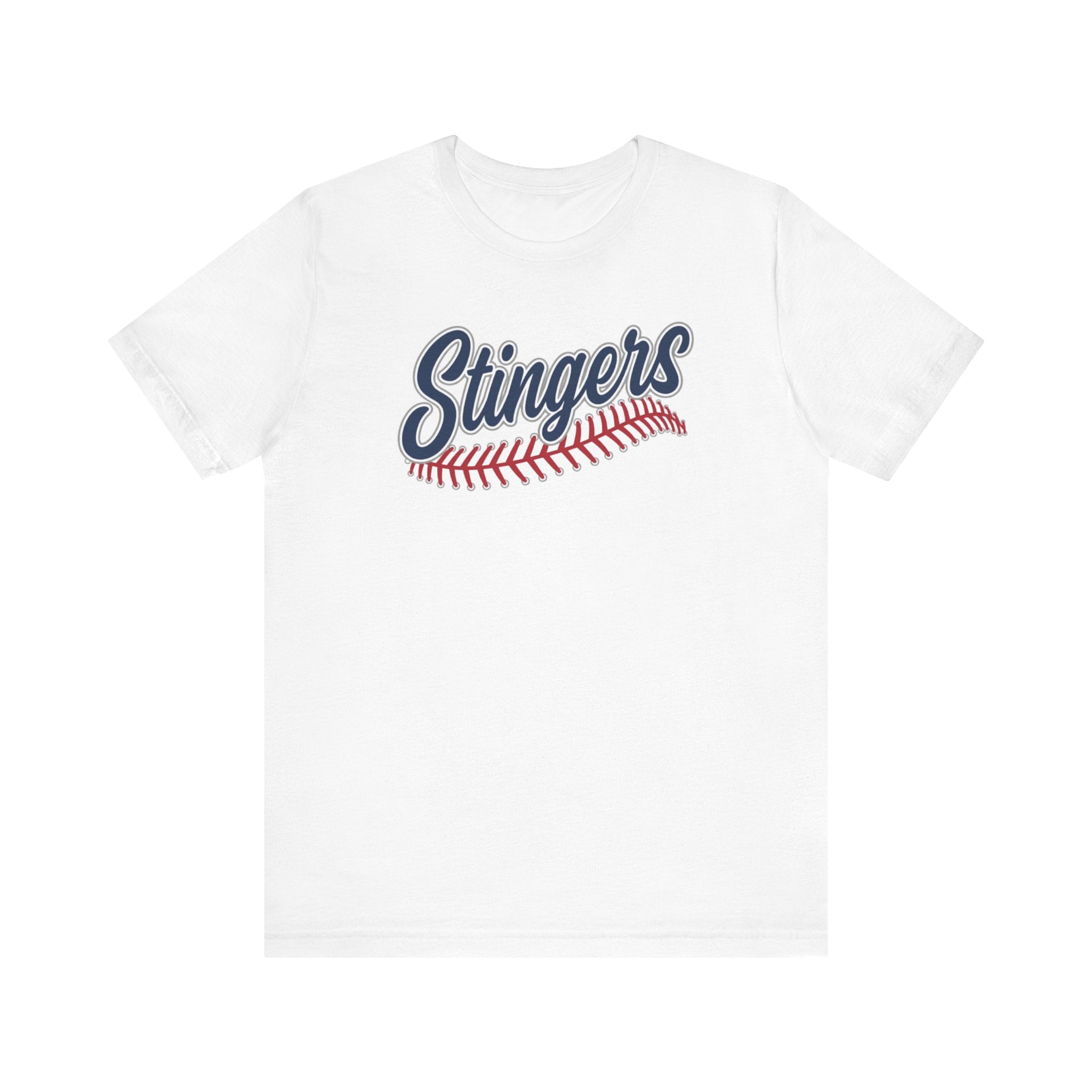 Adult Unisex Stingers Softball Stitches Graphic Short Sleeve Bella + Canvas Soft Tee