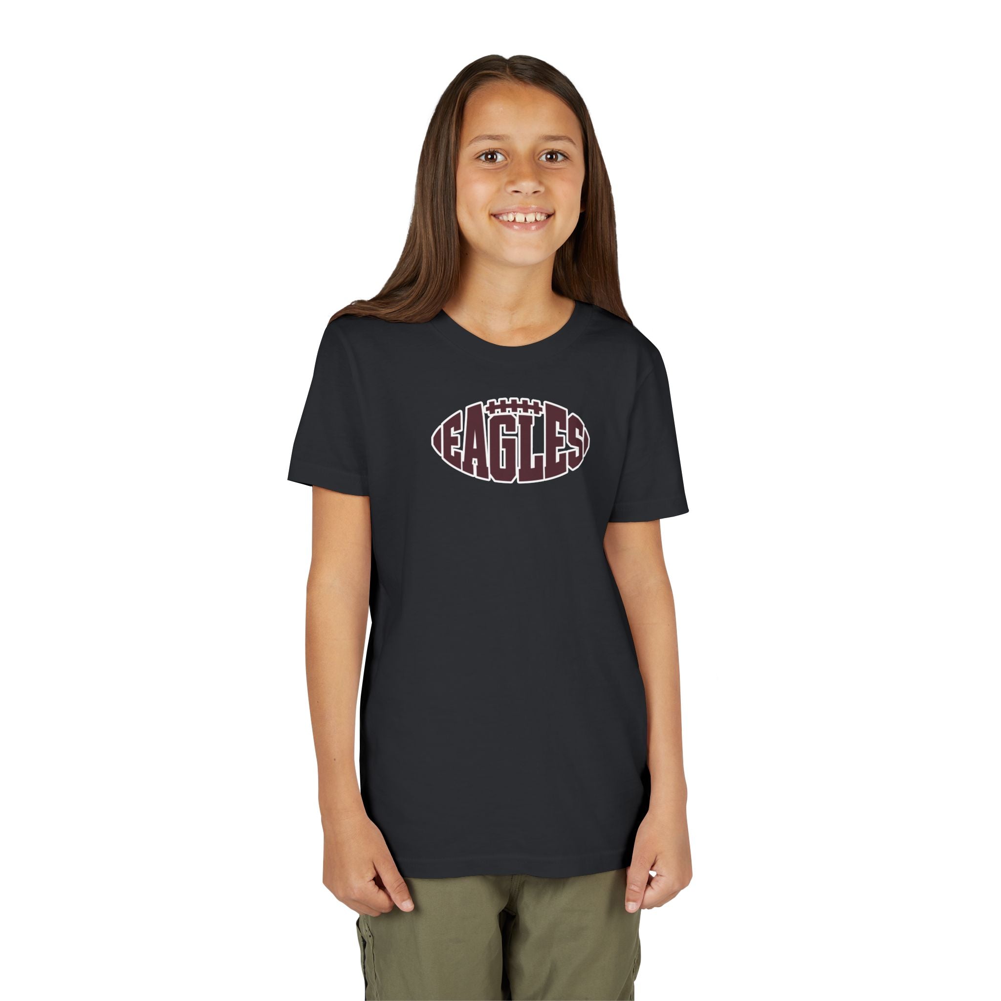Youth New Albany Football Eagle Ball Graphic Short Sleeve Bella + Canvas Soft Tee