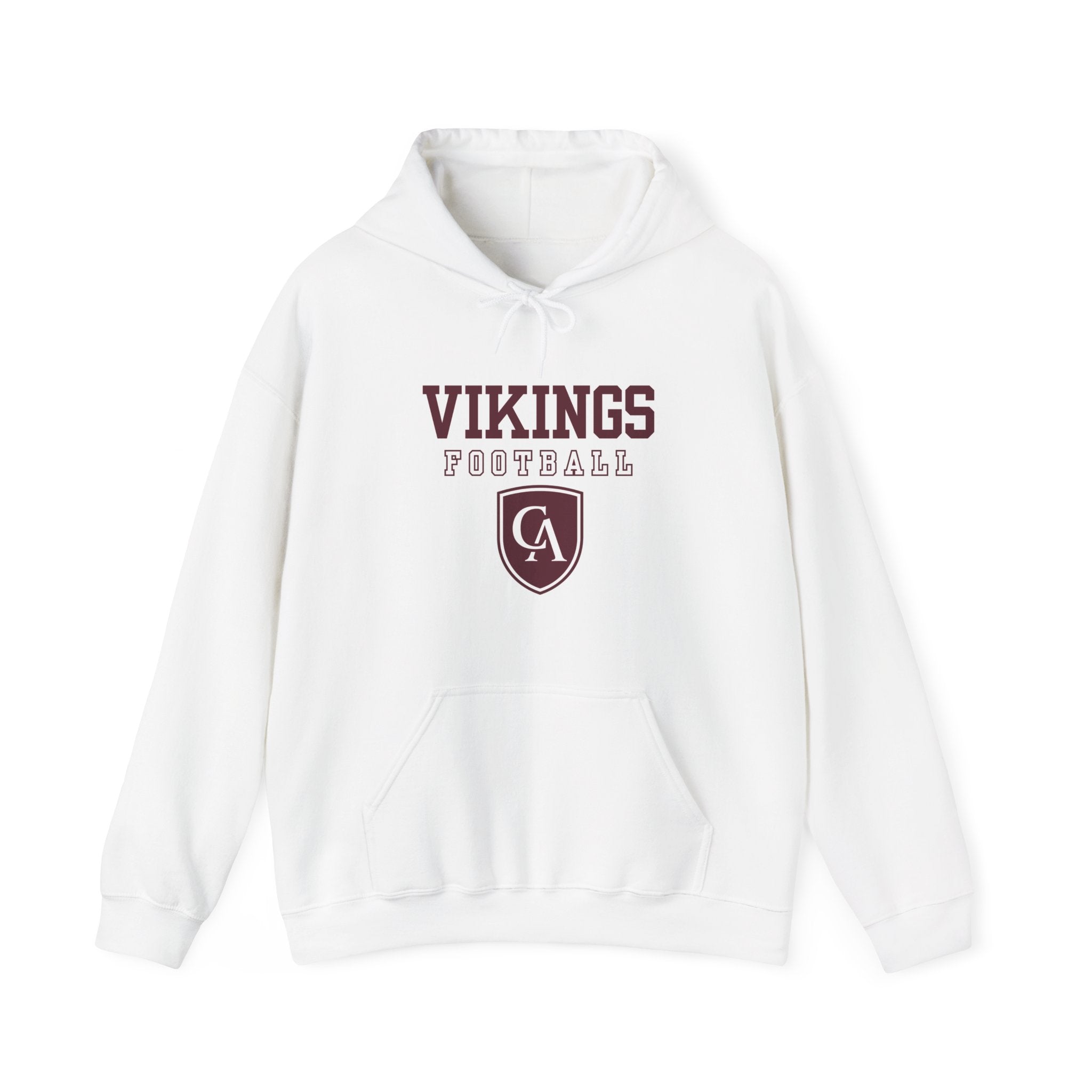 Adult Unisex Columbus Academy Vikings Football Graphic Gildan Heavy Blend Hoodie