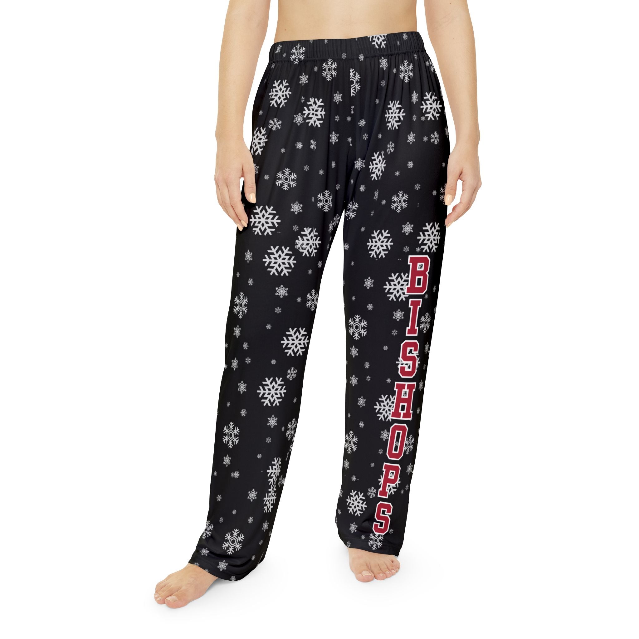 Women's OWU Bishops Baseball Spirited Snowflake Printed Pajama Pants
