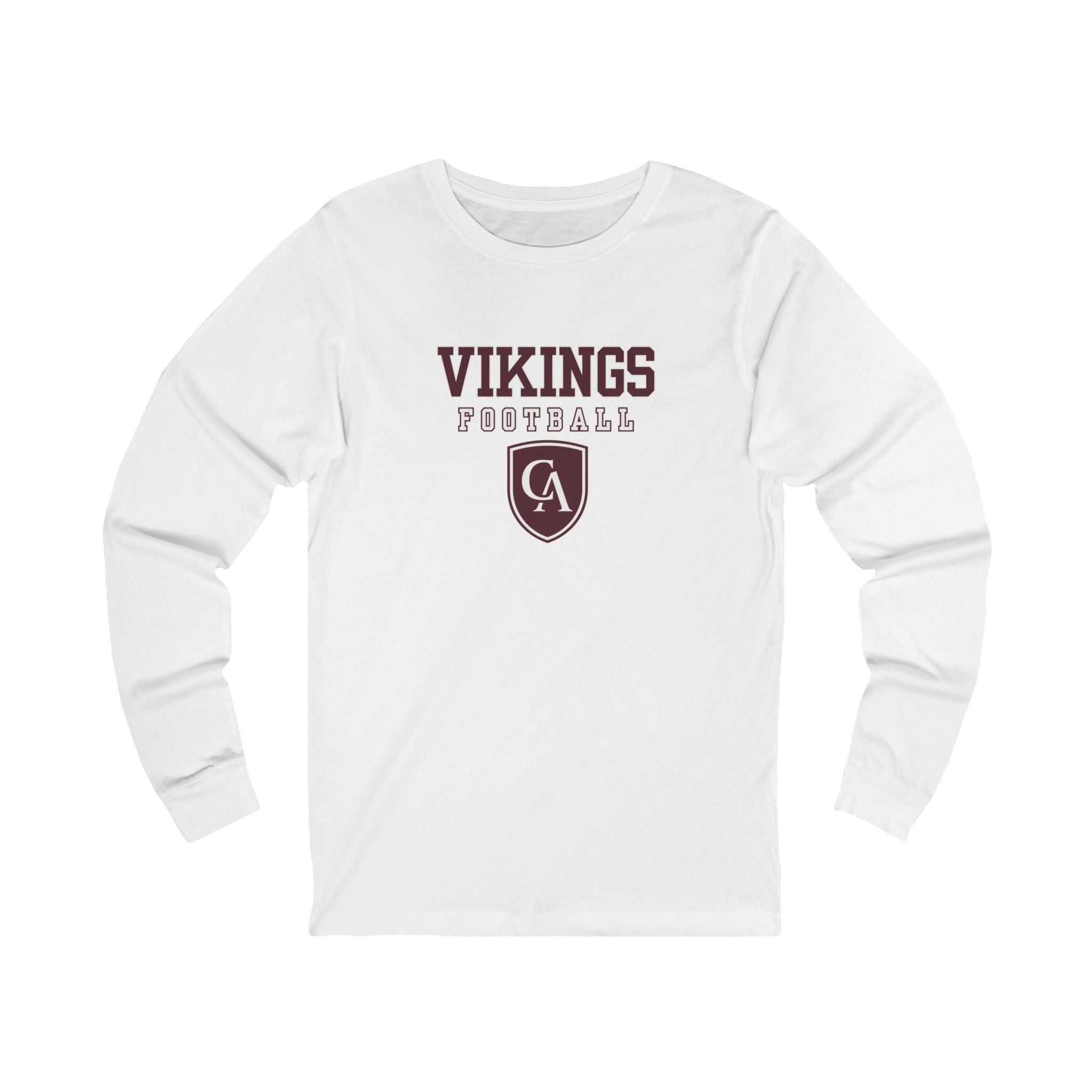 Adult Unisex Columbus Academy Vikings Football Graphic Bella + Canvas Long Sleeve Soft Tee