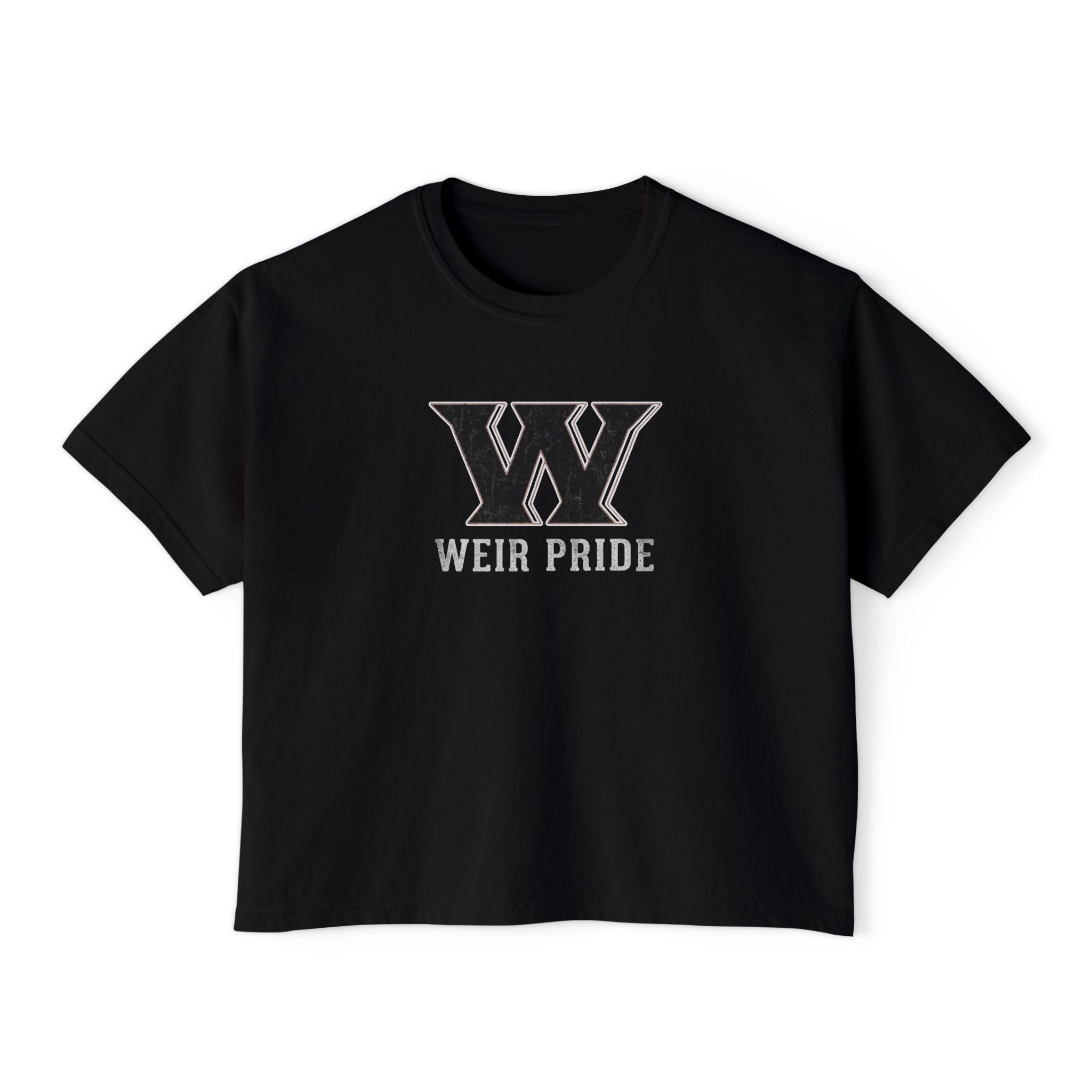 Women's Weir Pride Vintage Distressed Graphic Boxy Crop Short Sleeve Tee