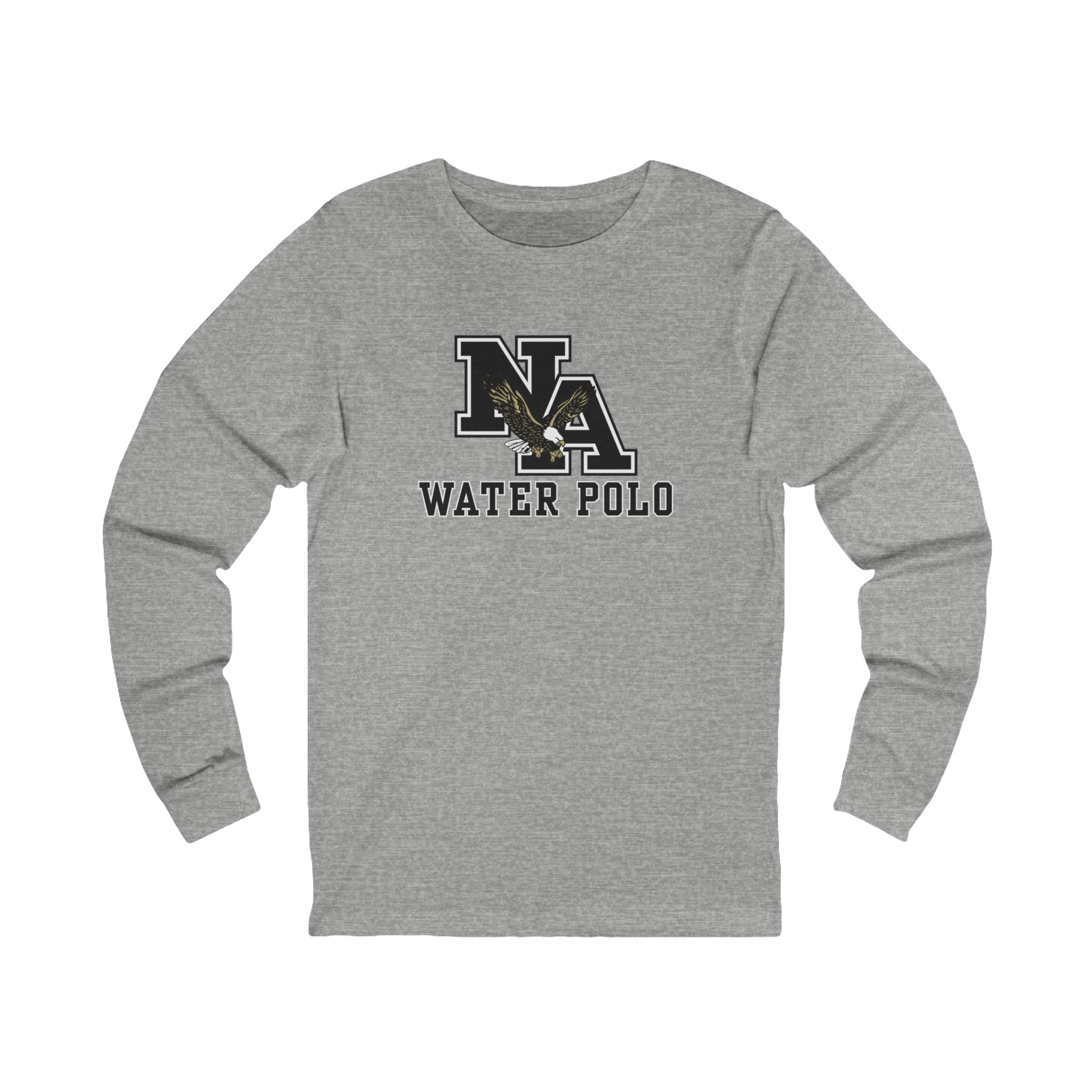 Adult Unisex New Albany Water Polo Classic Black Logo Graphic Long Sleeve Soft Tee