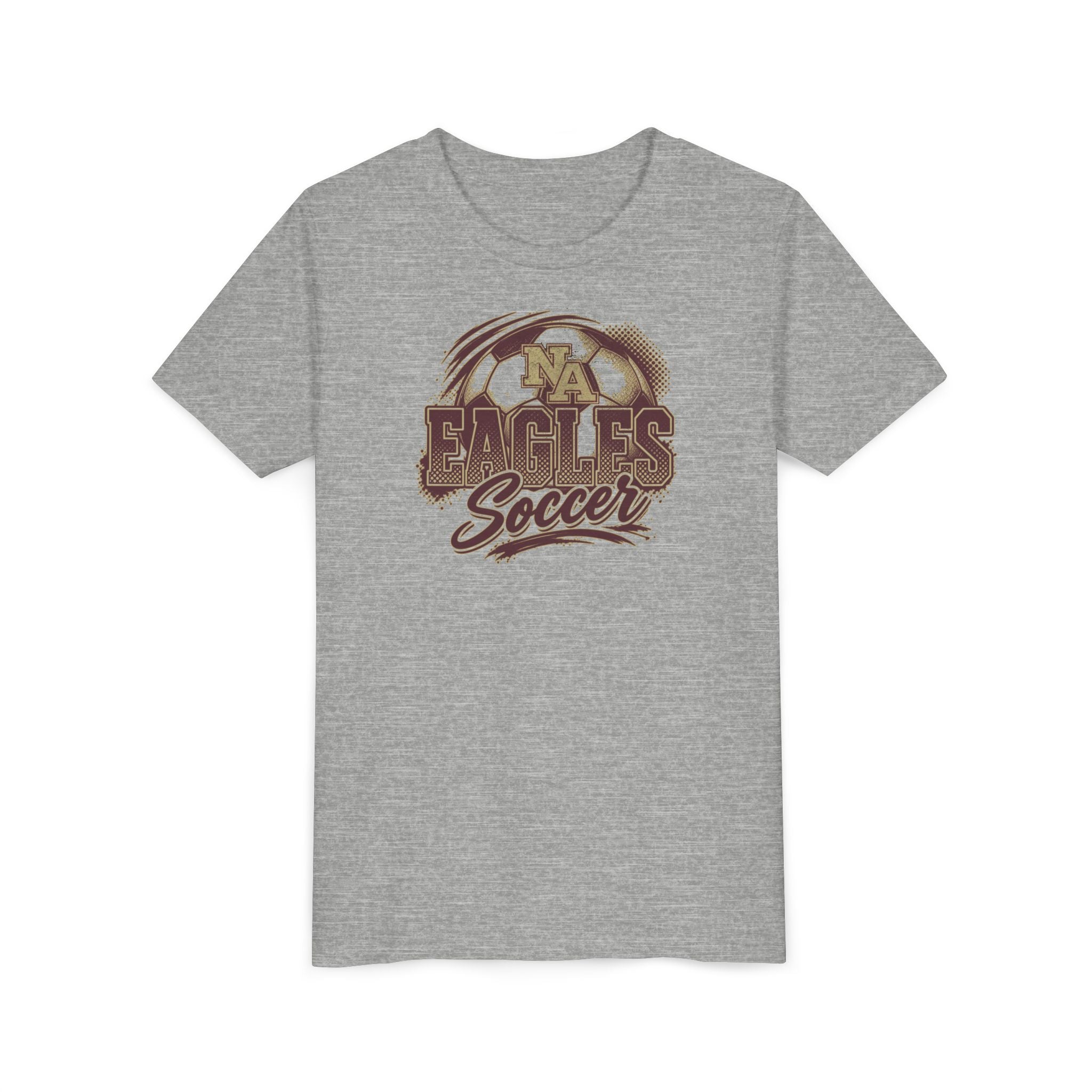 Youth New Albany Eagles Ombre Soccer Graphic Short Sleeve Bella + Canvas Soft Tee