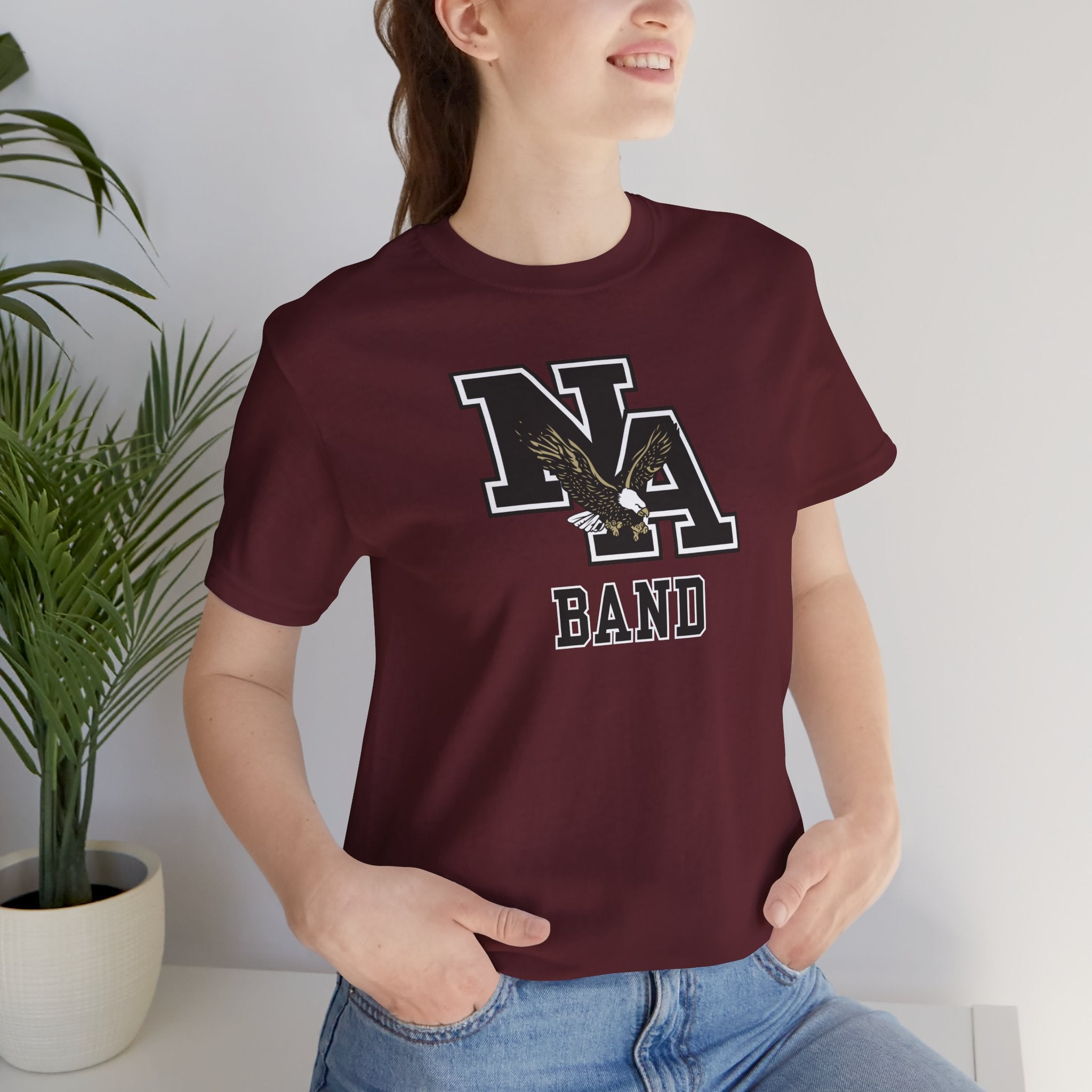 Adult Unisex New Albany Logo Band Graphic Short Sleeve Soft Tee