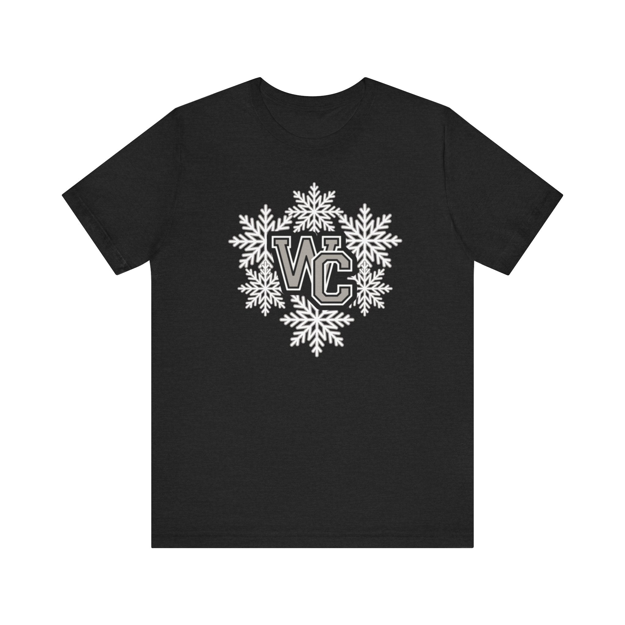 Adult Unisex Westerville Central Spirited Snowflake Graphic Short Sleeve Soft Tee