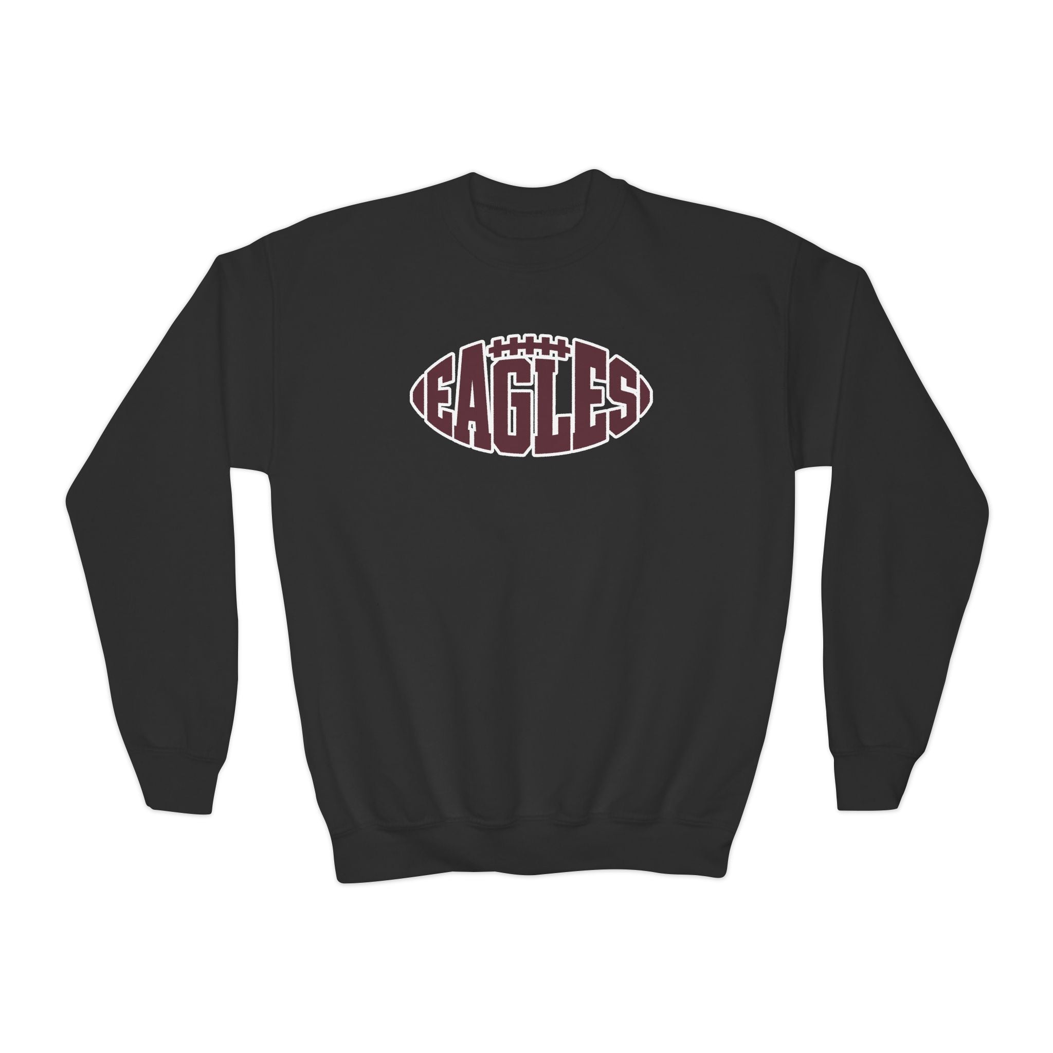 Youth New Albany Football Eagle Ball Graphic Gildan Heavy Blend Sweatshirt