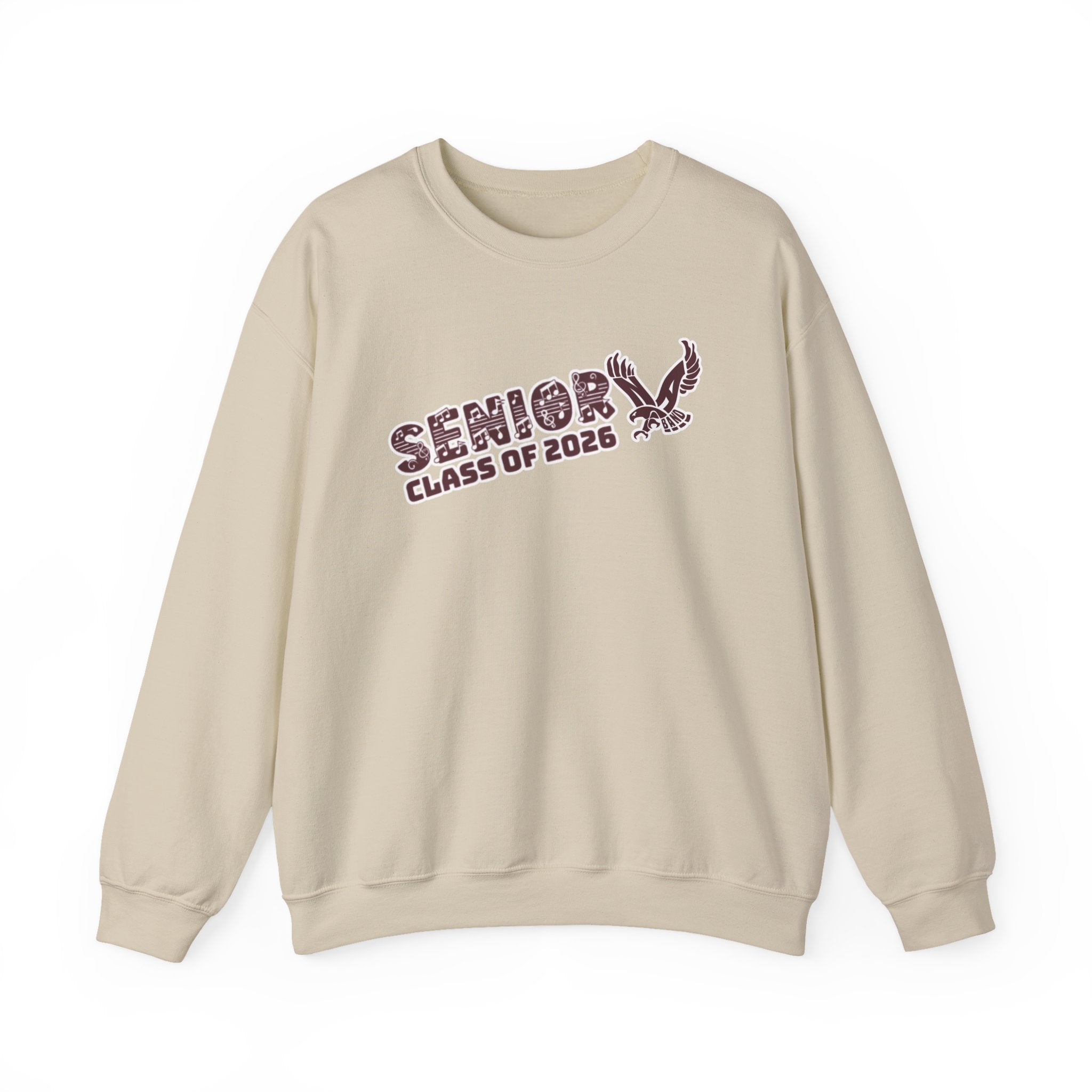 Adult Unisex Class of 2026 Band Eagle Senior Graphic Sweatshirt