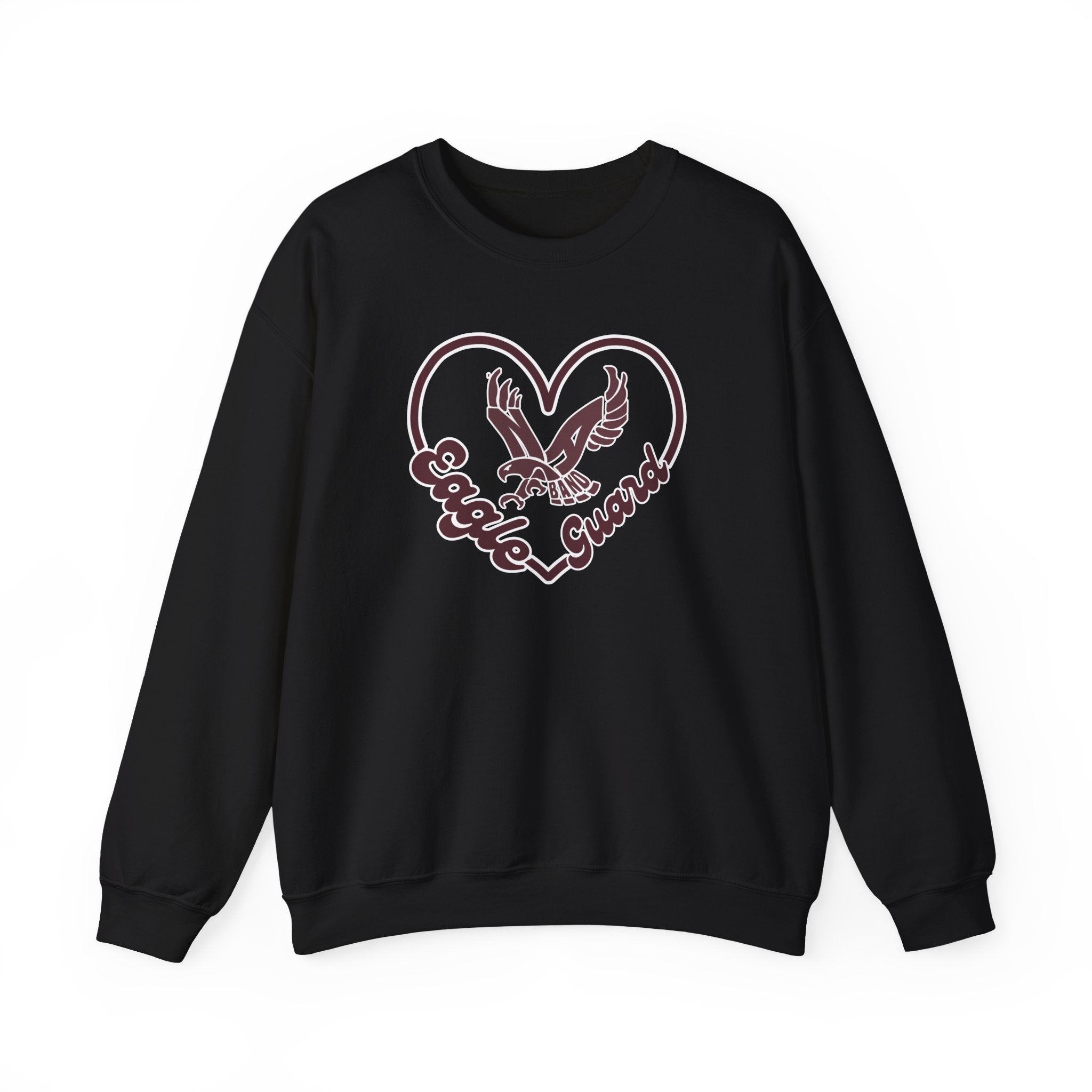 Adult Unisex Eagle Guard Heart Graphic Sweatshirt