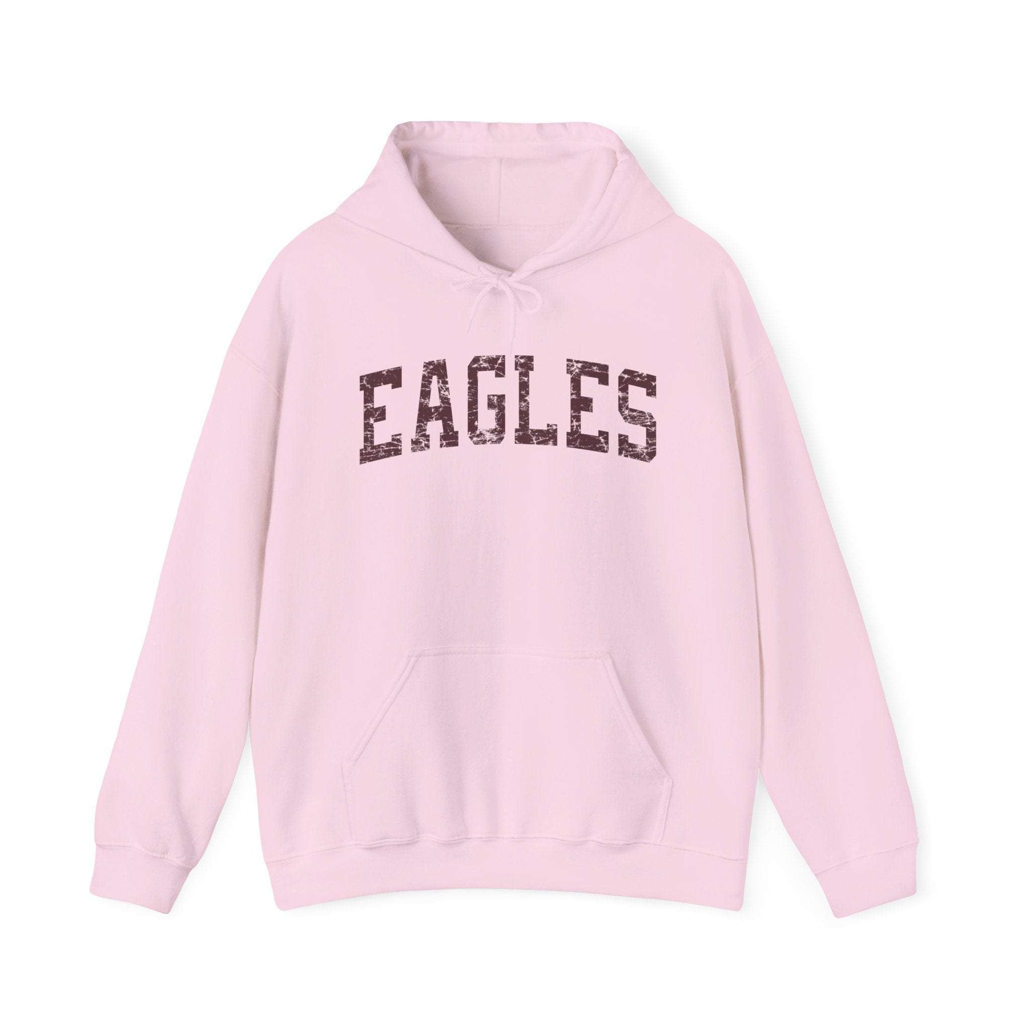 Adult Unisex Distressed Maroon Eagles Graphic Hoodie