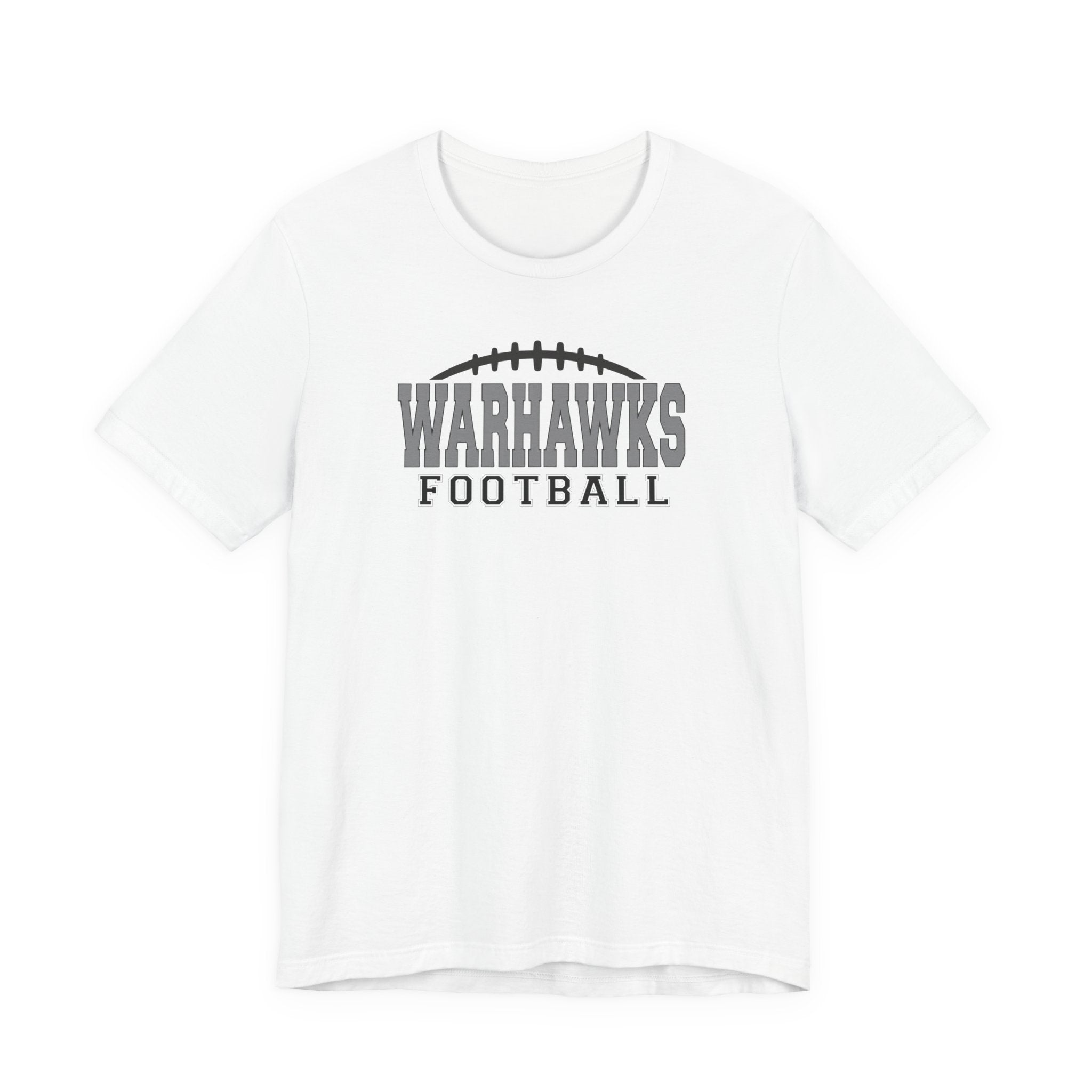 Adult Unisex Westerville Central Warhawks Football Laces Graphic Short Sleeve Soft Tee