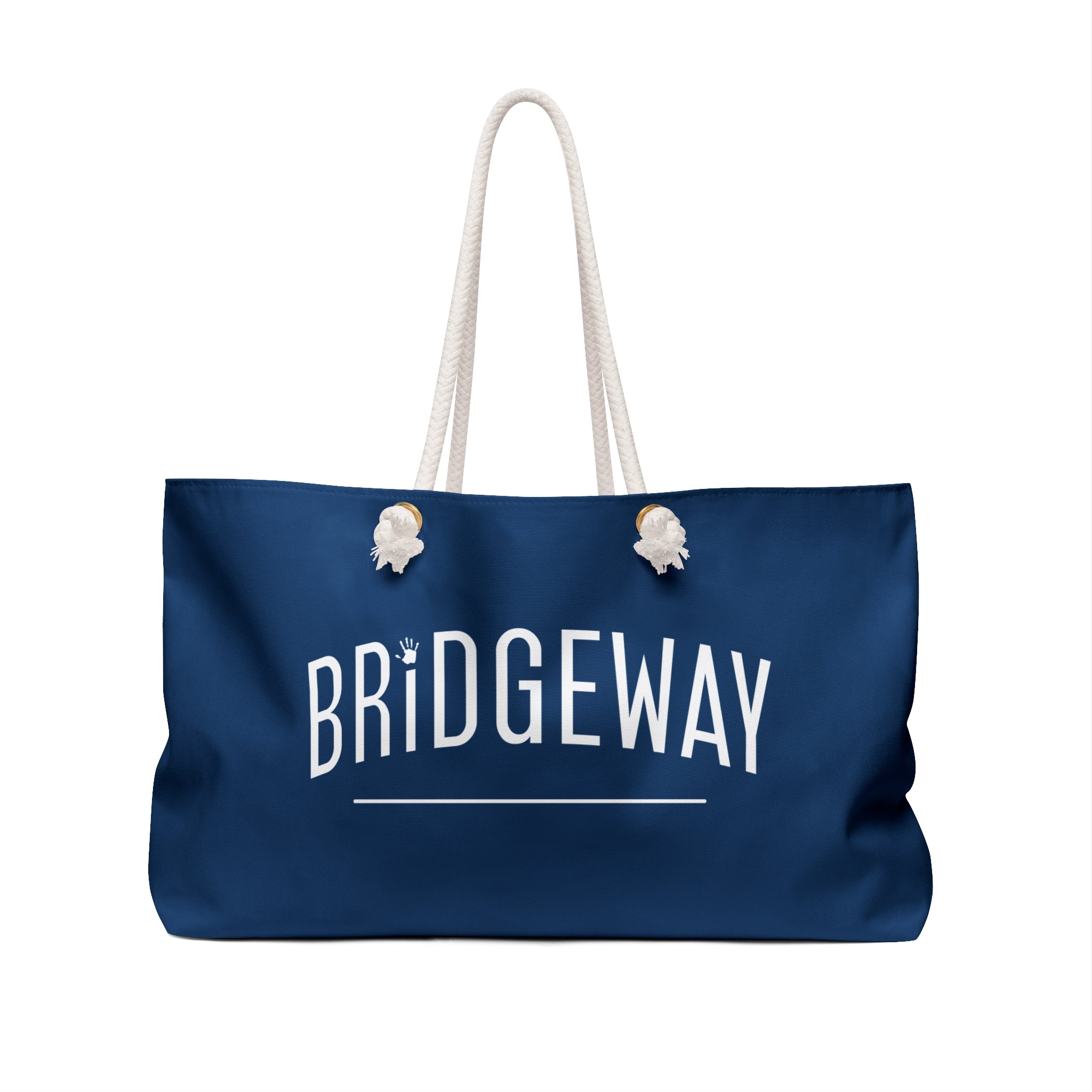 Bridgeway Classic Logo Large Navy and White Tote
