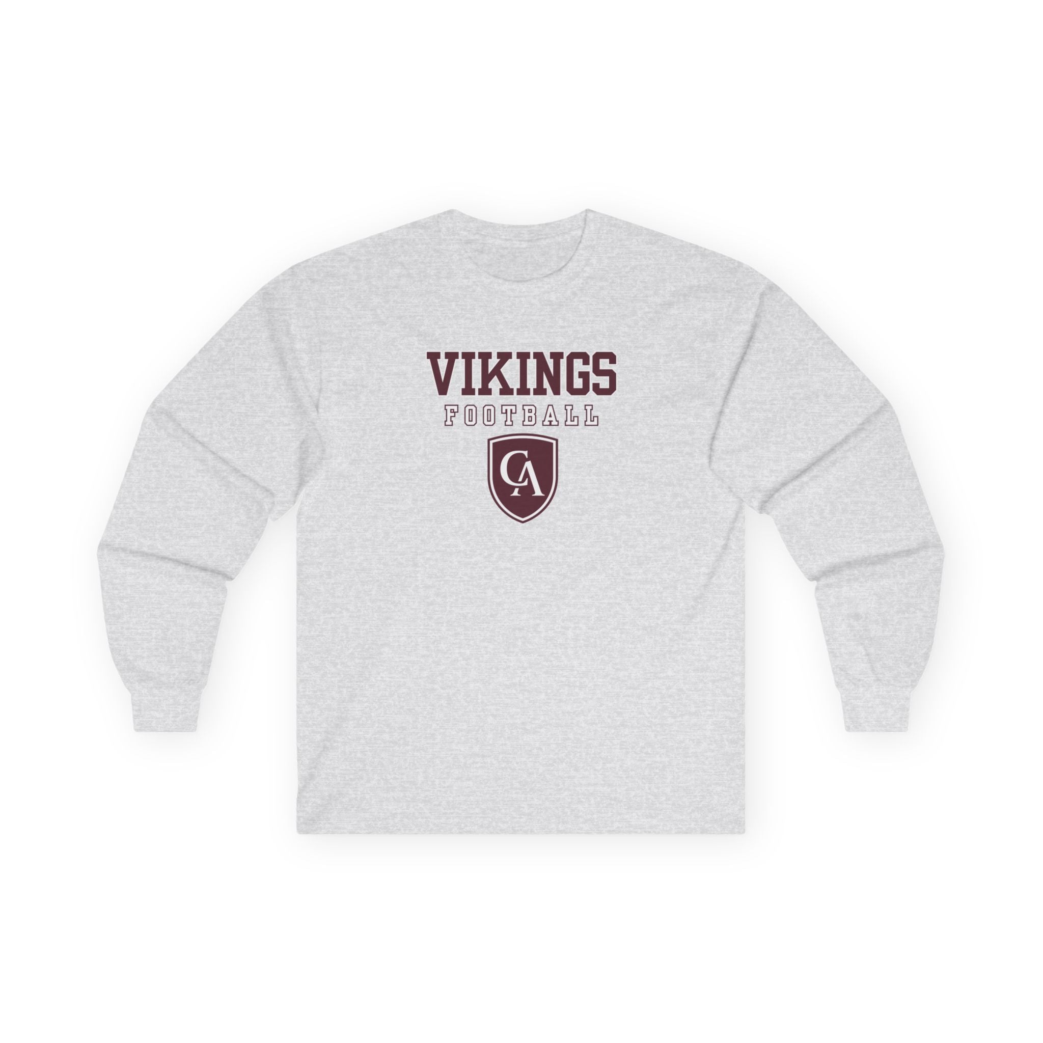Adult Unisex Columbus Academy Vikings Football Graphic Gildan Long Sleeve Tee