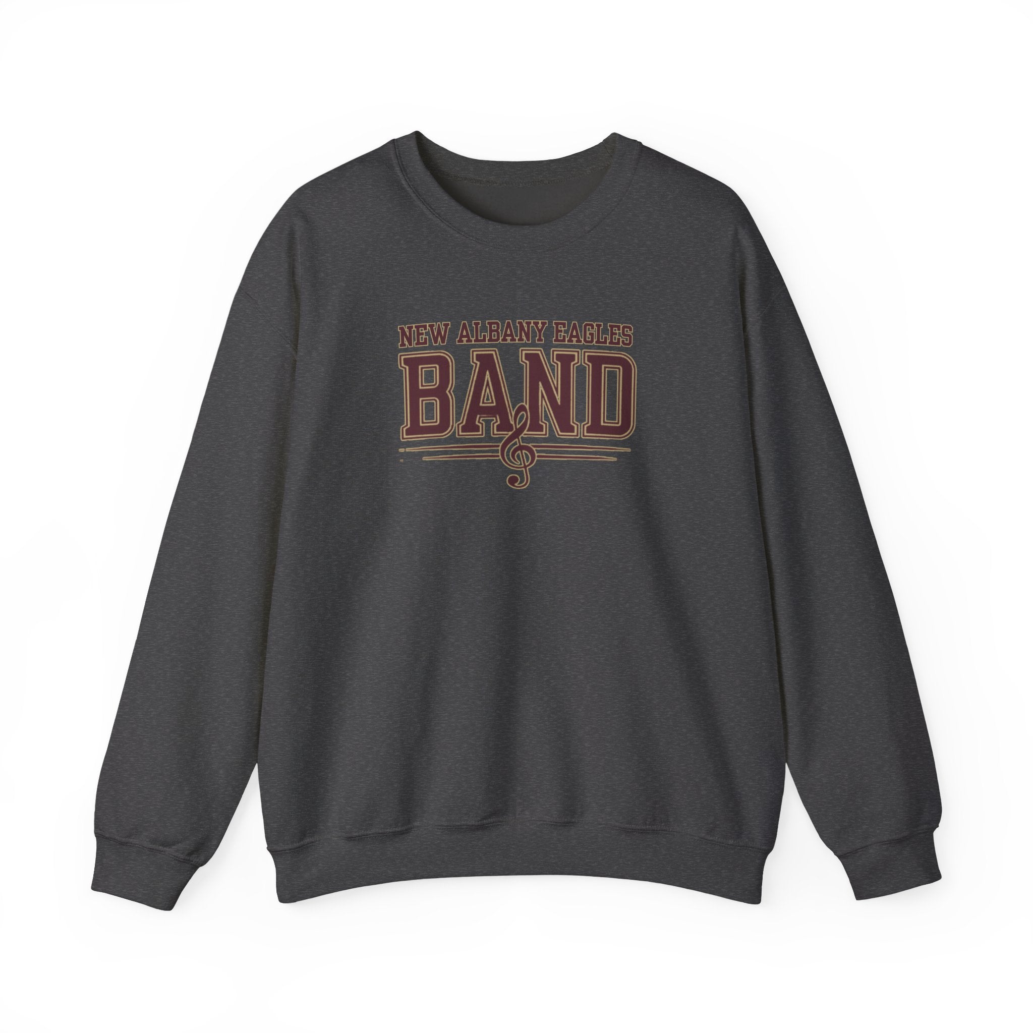 Adult Unisex New Albany Eagles Band Musical Note Graphic Sweatshirt