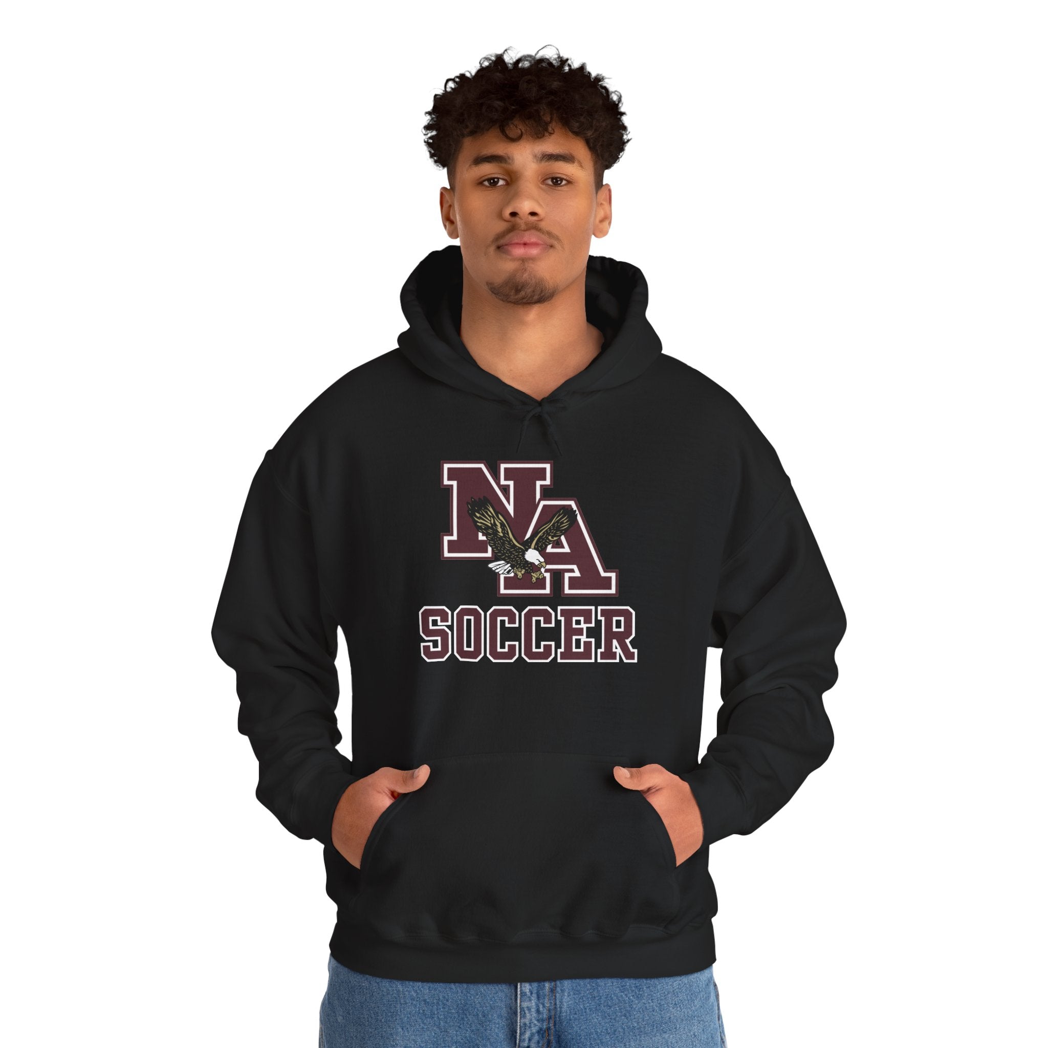 Adult Unisex New Albany Classic Maroon Soccer Logo Graphic Hoodie