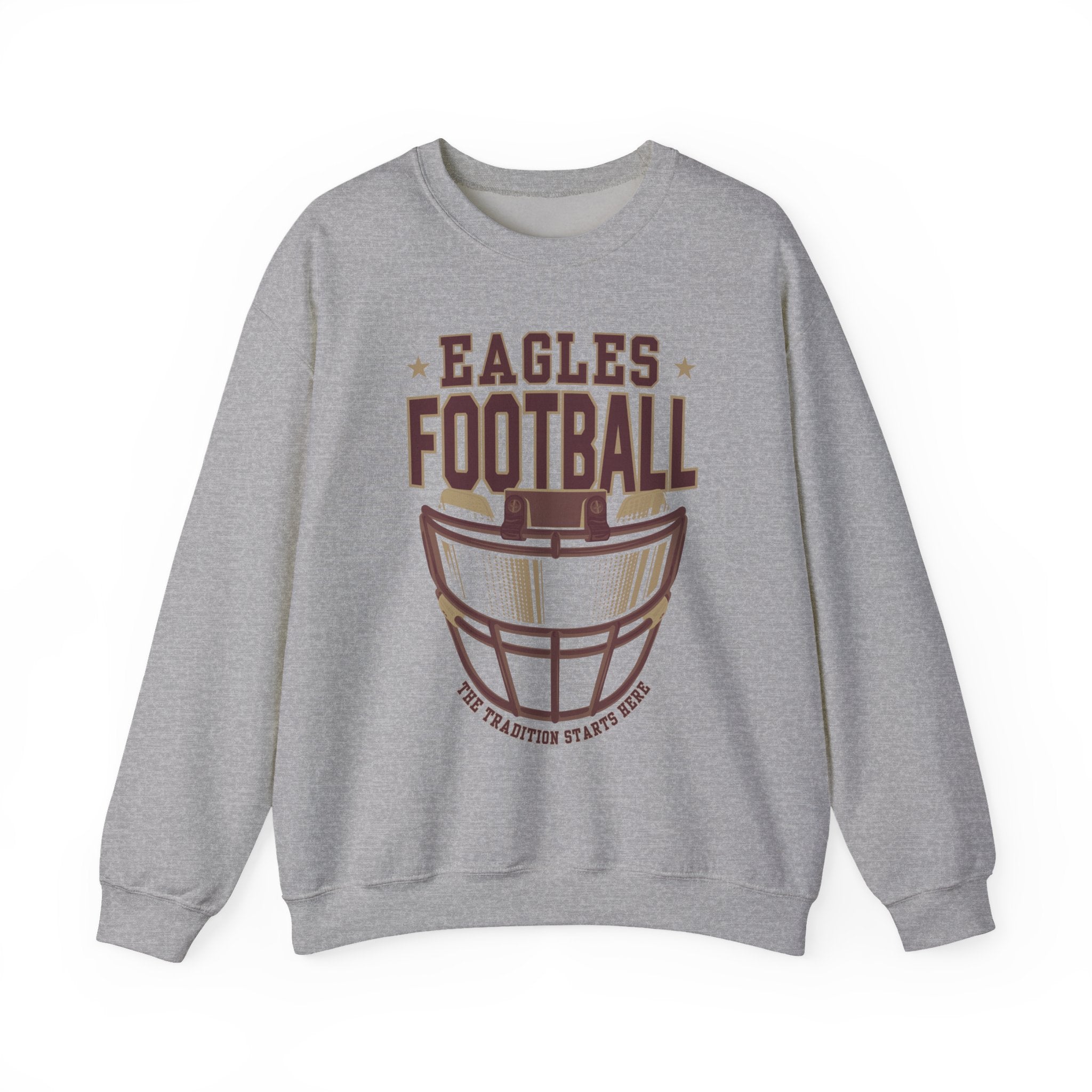Adult Unisex Eagles Maroon Hype Helmet Graphic Sweatshirt