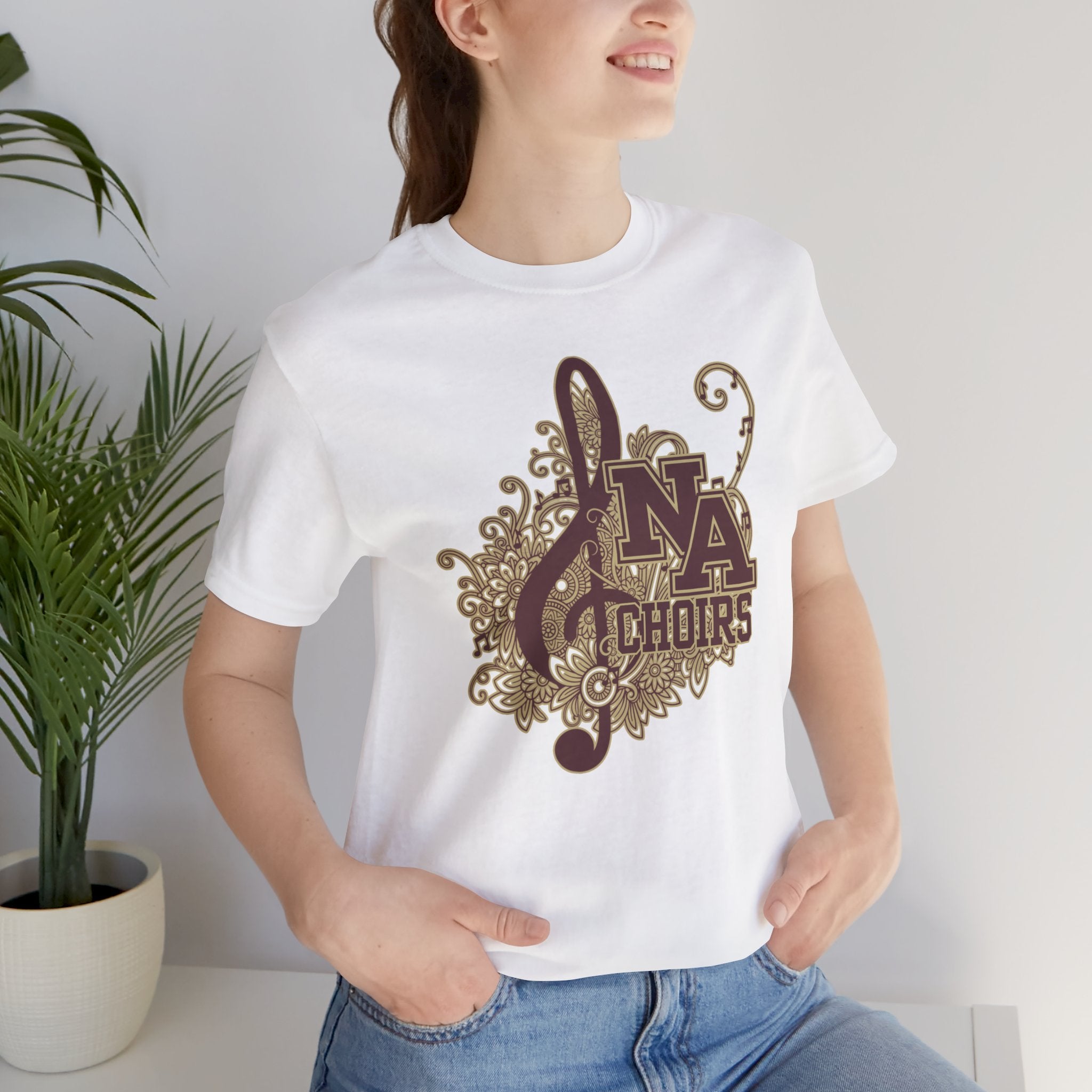 Adult Unisex Floral Medley Choirs Graphic Short Sleeve Soft Tee