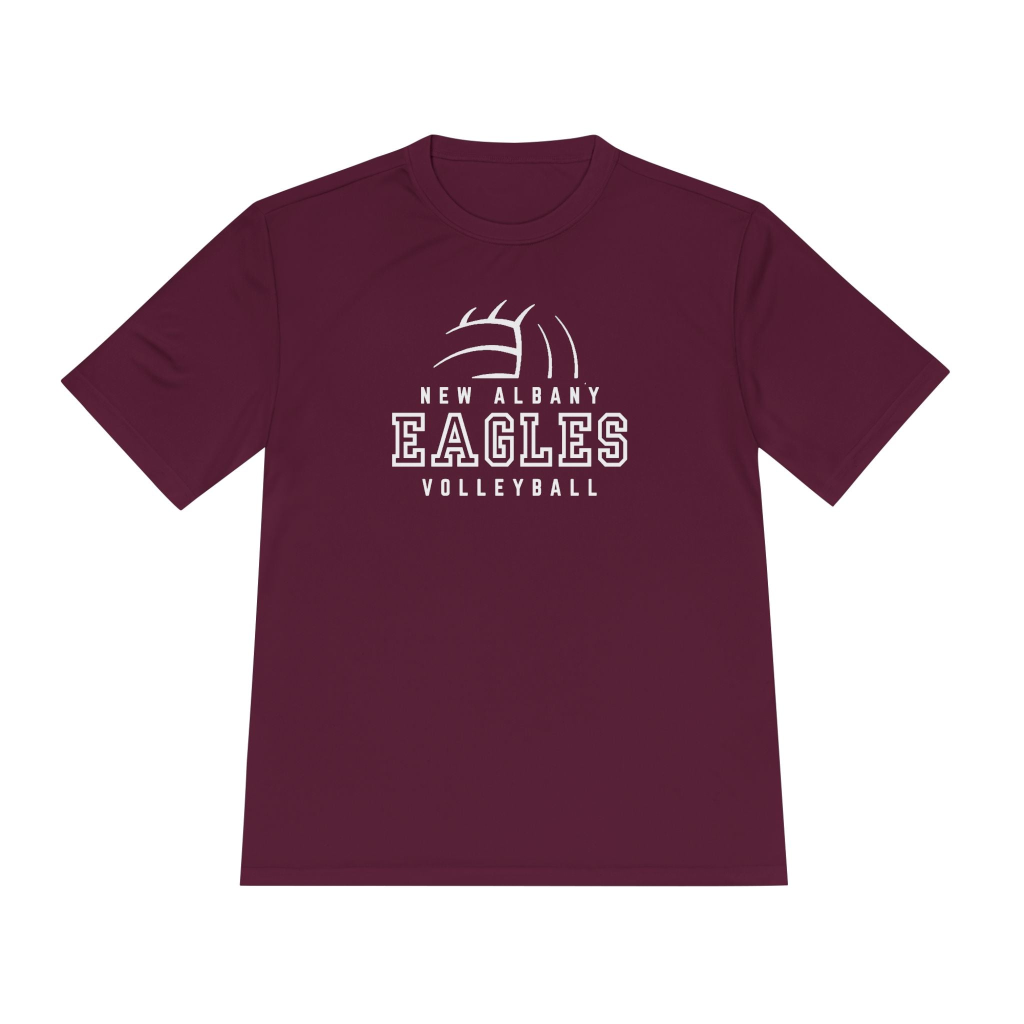 Adult Unisex New Albany Eagles Victory Volleyball Graphic Sport-Tek Competitor Performance Tee