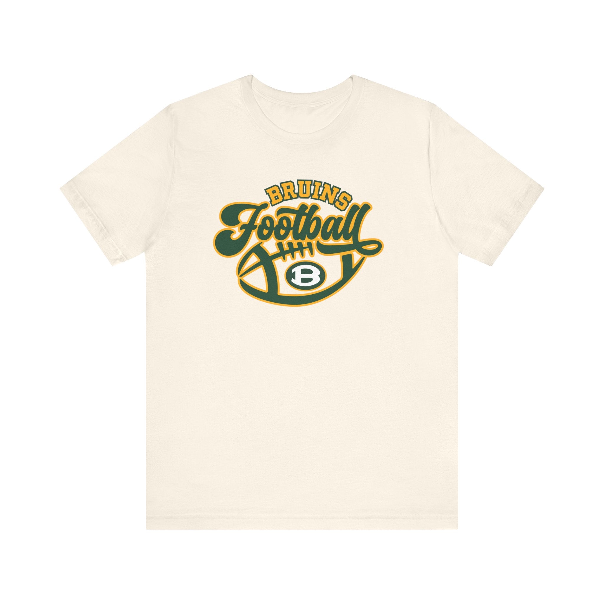 Adult Unisex Bruin Script Football Graphic Short Sleeve Soft Tee