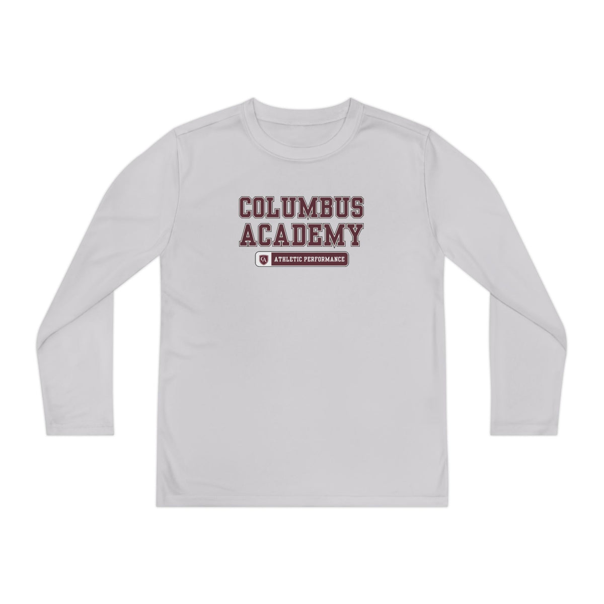 Youth Columbus Academy Athletic Performance Graphic Sport-Tek Competitor Performance Long Sleeve Tee