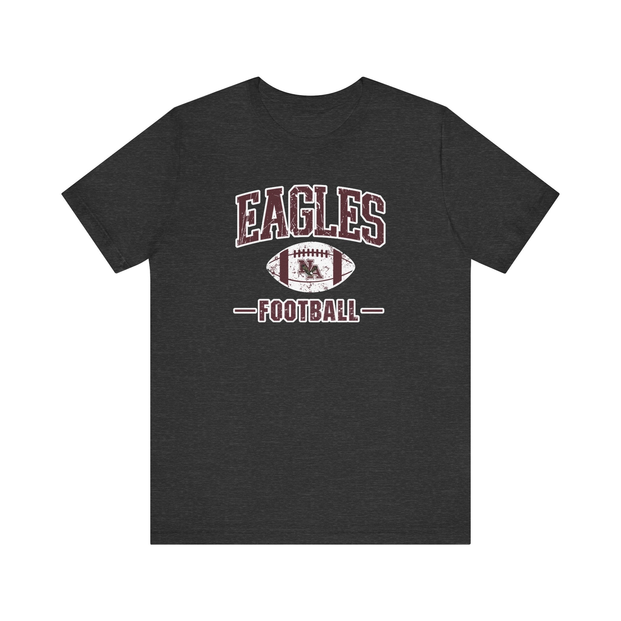 Adult Unisex Eagles Football Vintage Distressed Graphic Short Sleeve Soft Tee