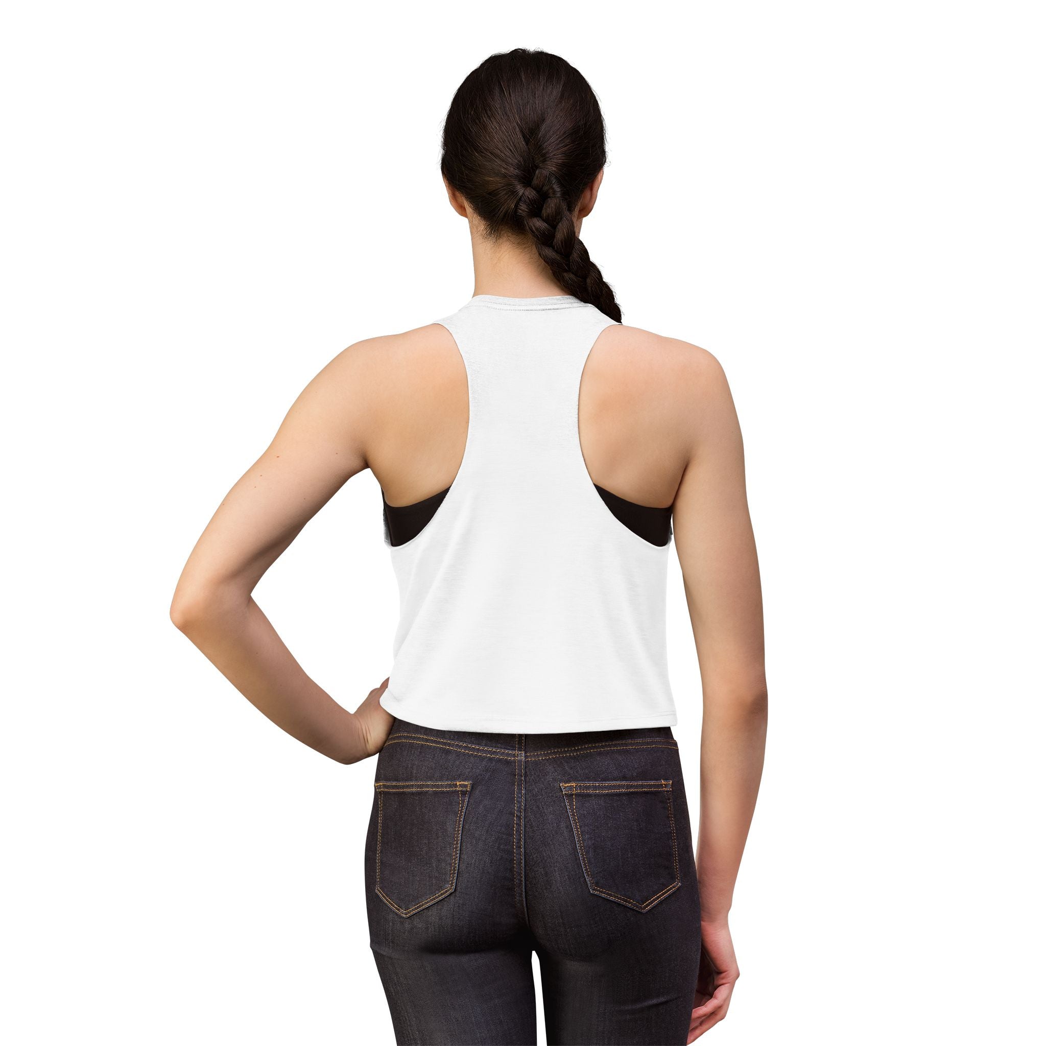 Women's New Albany Youth Soccer League Game Day Graphic Crop Tank