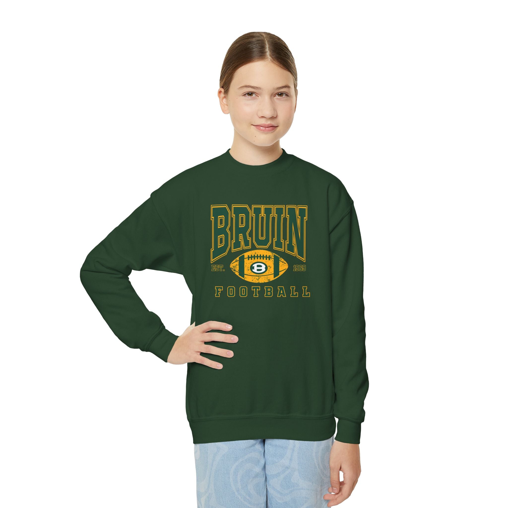 Youth Bruin Football Heritage Graphic Sweatshirt