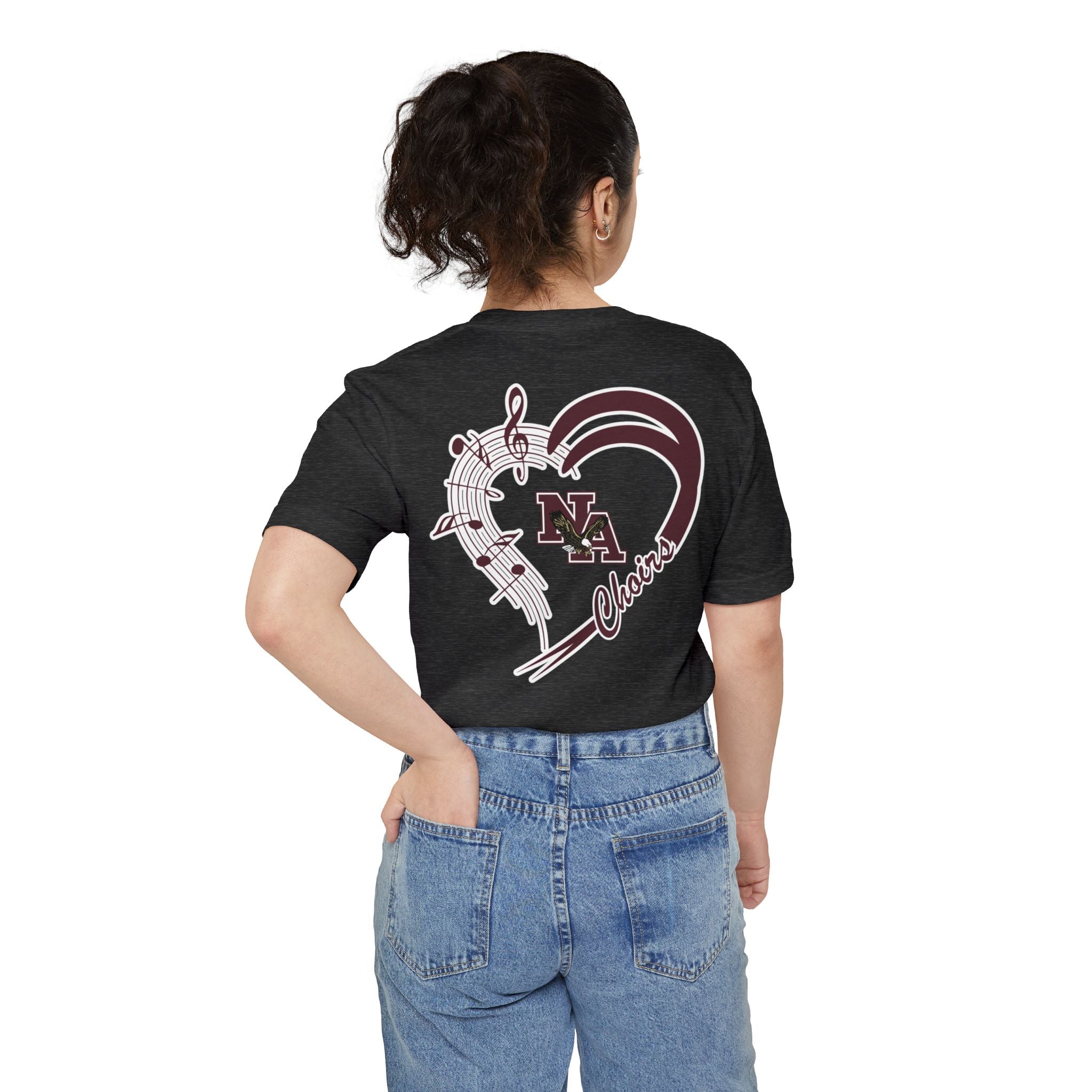 Adult Unisex New Albany Choirs Heart Graphic Pocket T-shirt