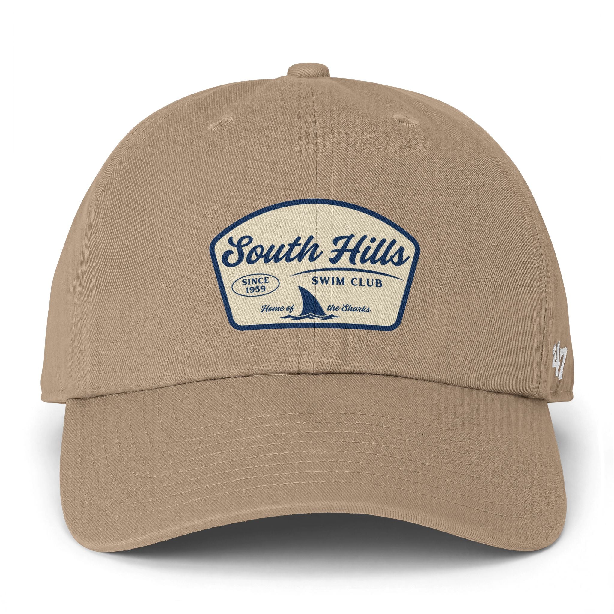 Adult Unisex South Hills Swim Club Home of the Sharks Graphic 47 Brand Clean Up Cap