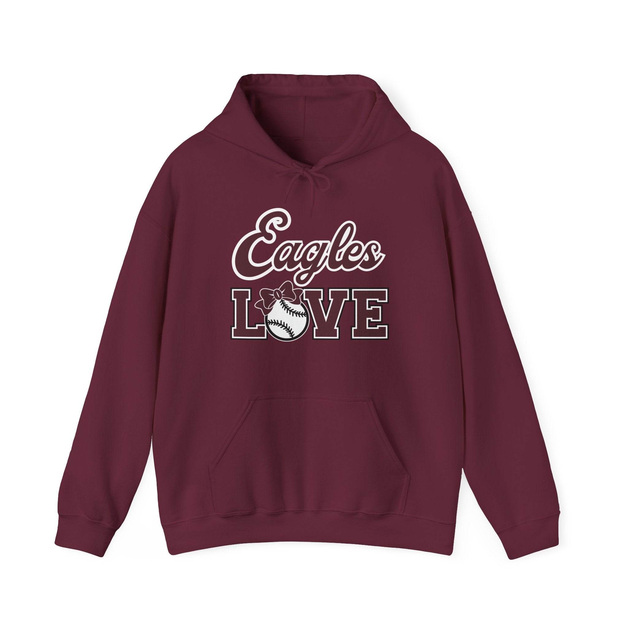 Adult Unisex Eagles Softball Love Graphic Hoodie