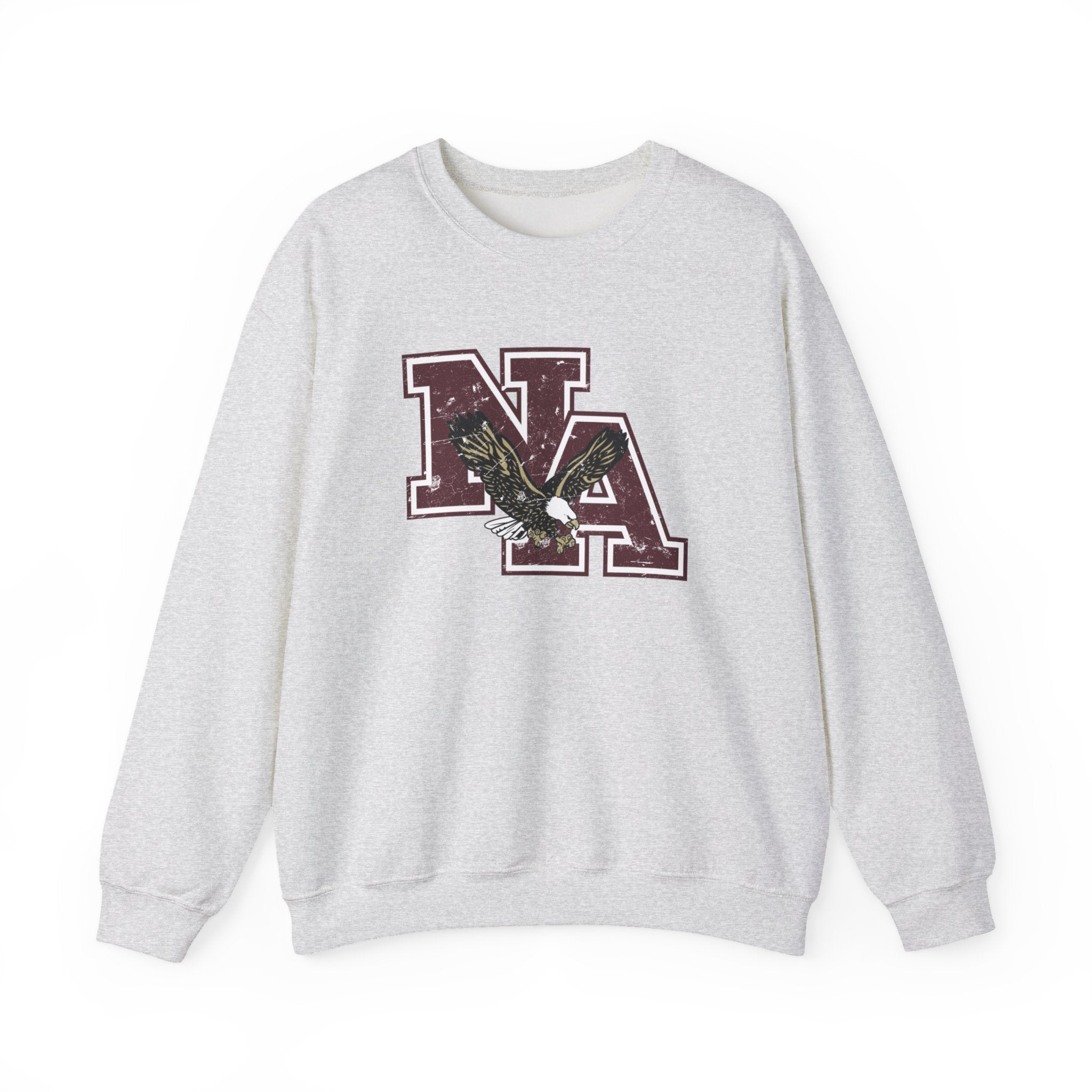Adult Unisex Vintage Distressed Maroon Logo Graphic Sweatshirt