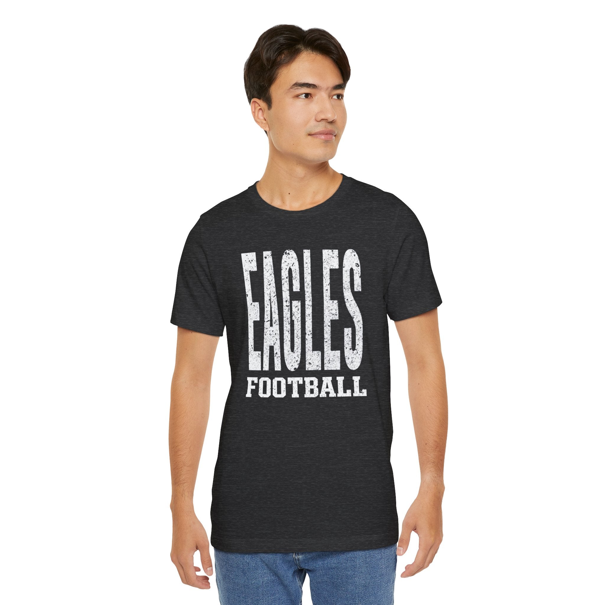 Adult Unisex New Albany Football Distressed Enlarged Graphic Short Sleeve Soft Tee