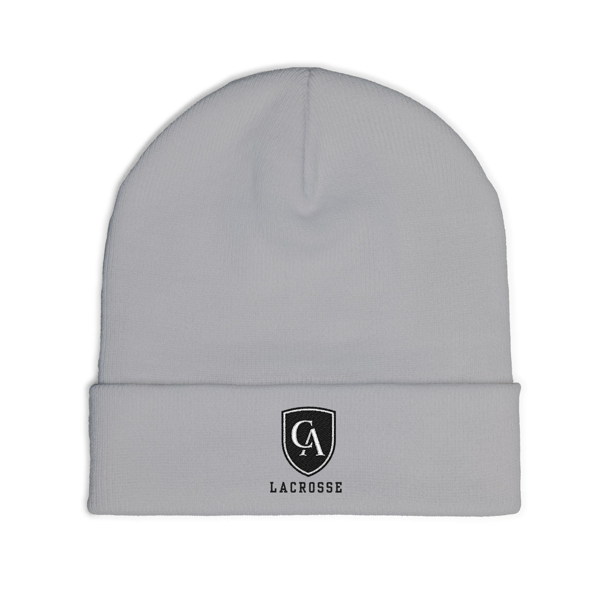 Adult Unisex Columbus Academy Vikings Lacrosse Grey Embroidered Knit Hat
