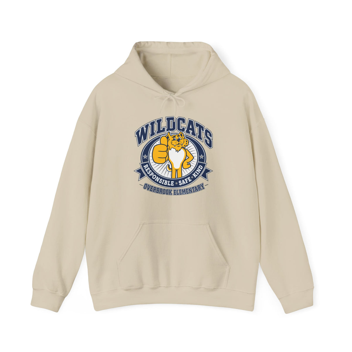 Adult Unisex Overbrook Elementary Wildcat Way Graphic Hoodie