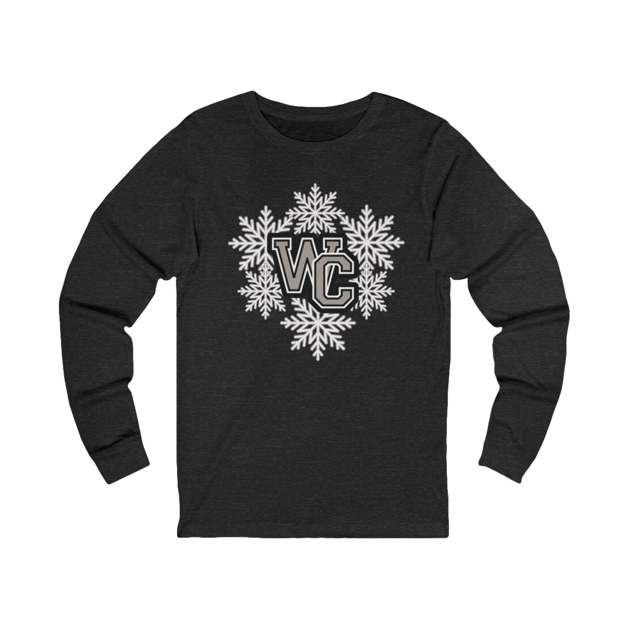 Adult Unisex Westerville Central Spirited Snowflake Graphic Long Sleeve Soft Tee