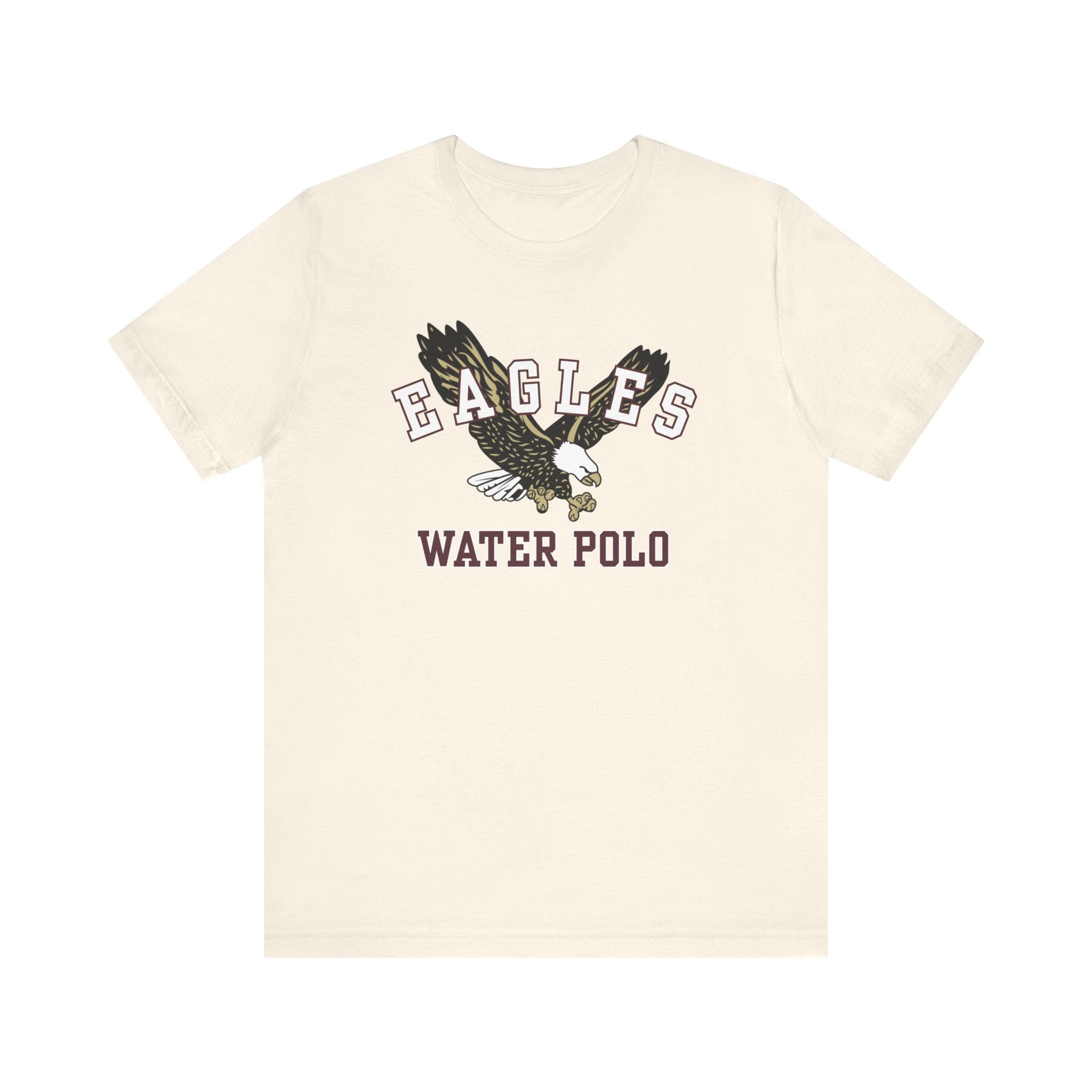 Adult Unisex Flying Water Polo Eagle Graphic Short Sleeve Soft Tee