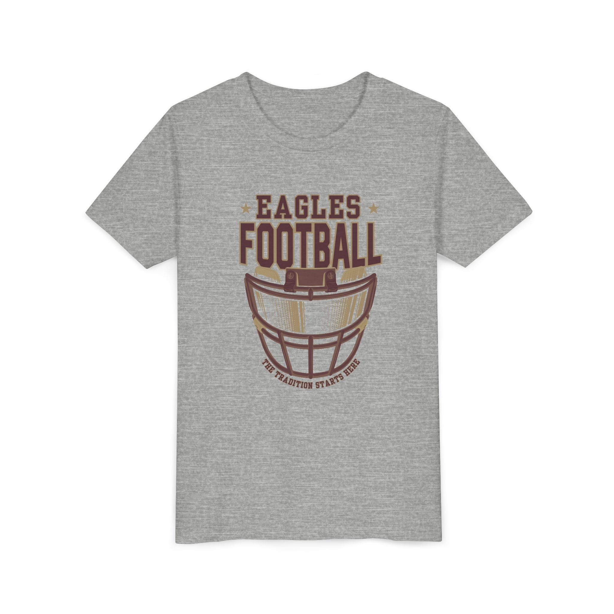Youth Eagles Maroon Hype Helmet Graphic Short Sleeve Soft Tee