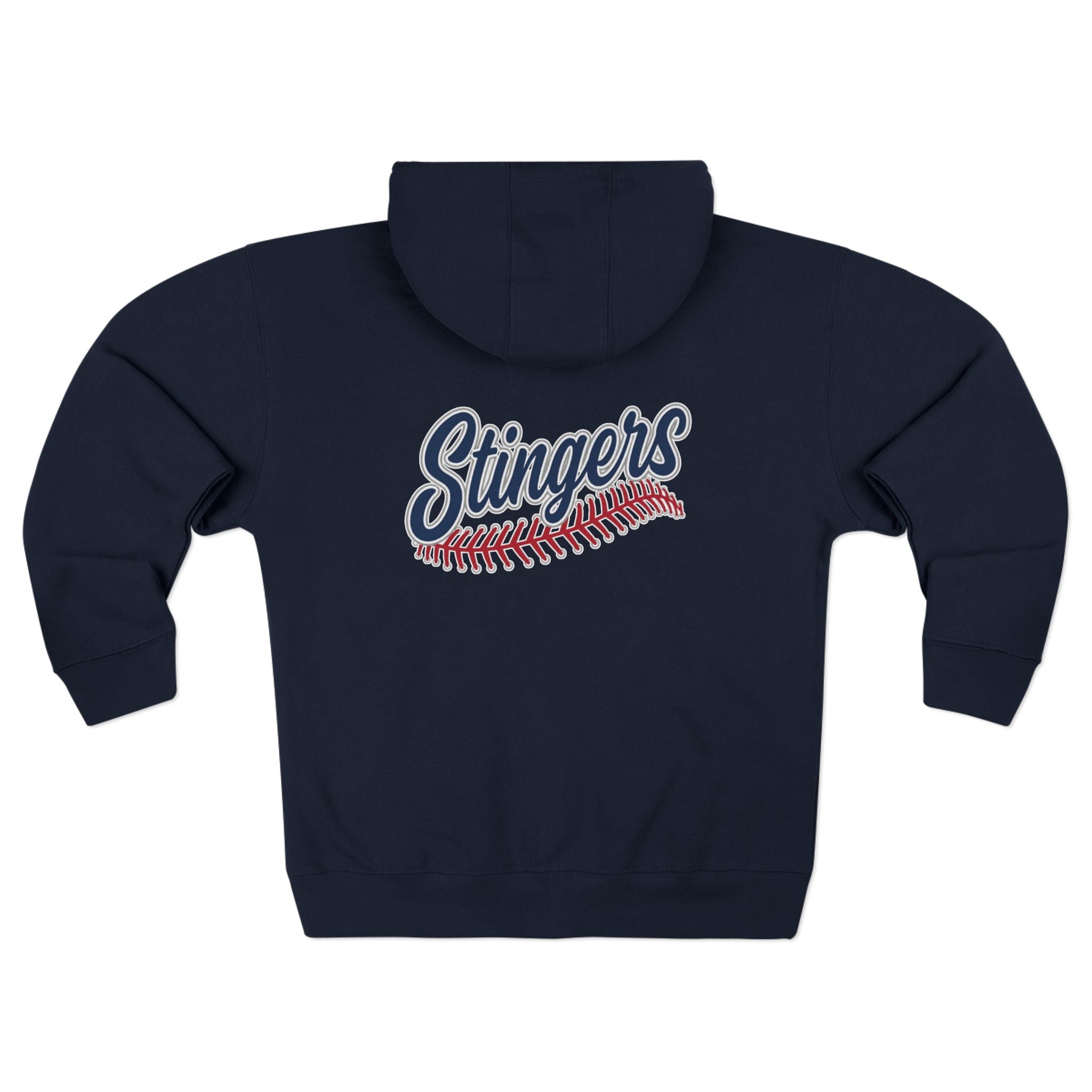 Adult Unisex Stingers Softball Graphic Full-Zip Hooded Sweatshirt Jacket